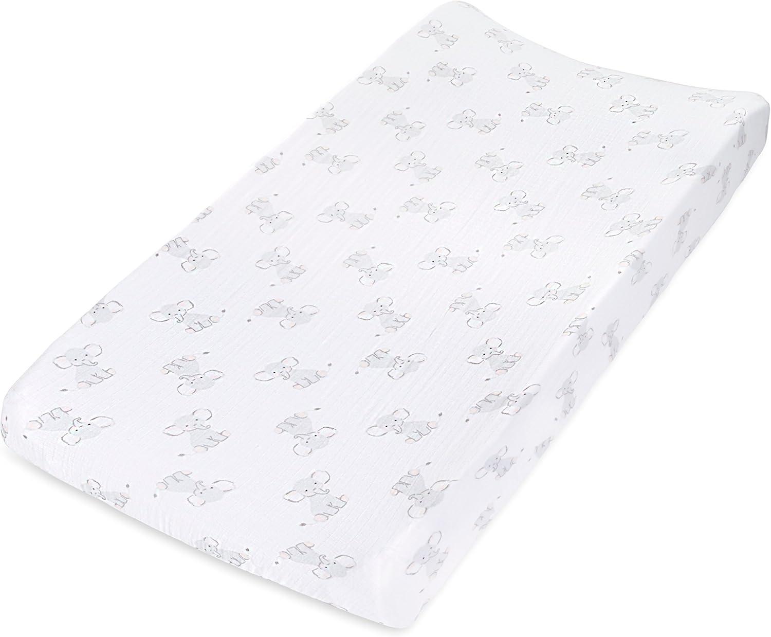 Aden + Anais Essentials Changing Pad Cover, 100% Cotton Muslin, Single, Unisex, Safari Babes