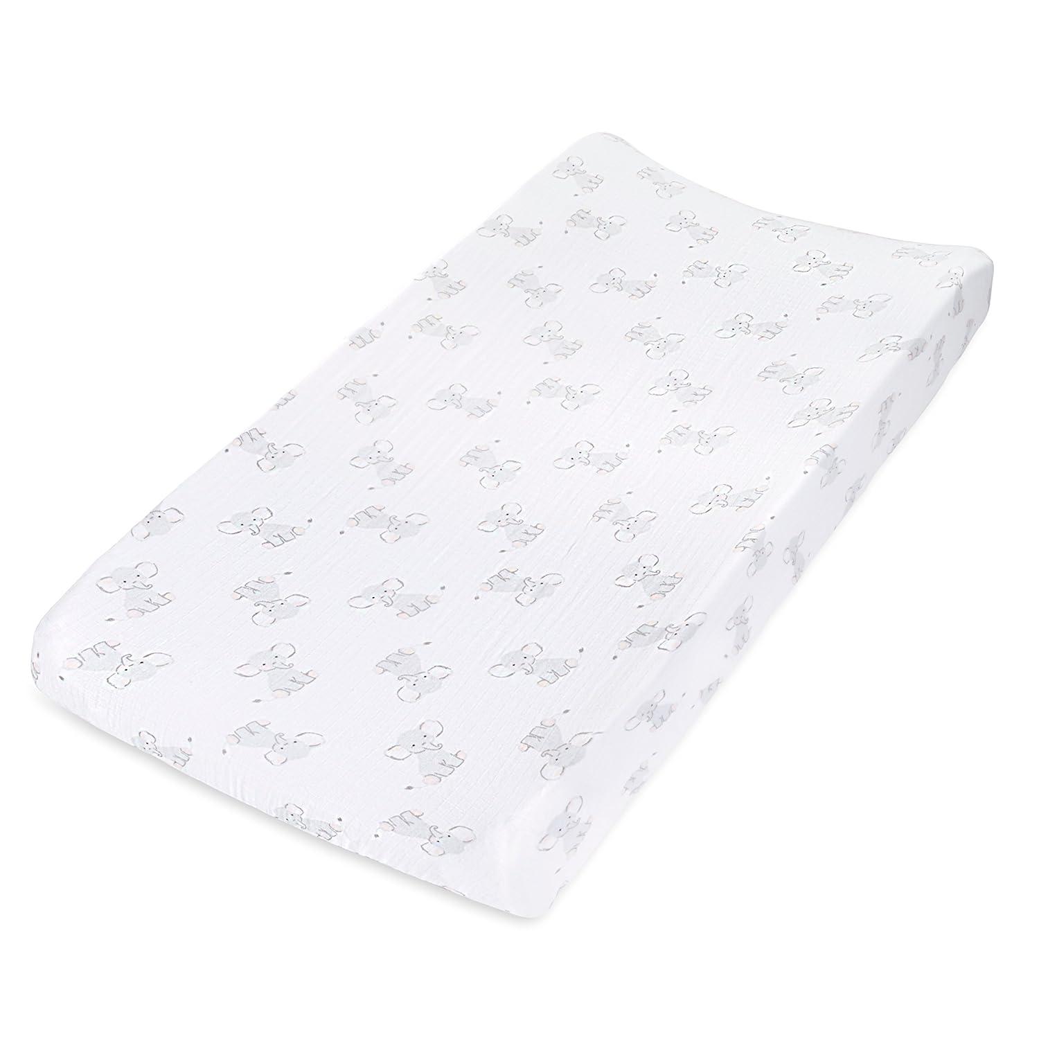 Aden + Anais Essentials Changing Pad Cover, 100% Cotton Muslin, Single, Unisex, Safari Babes