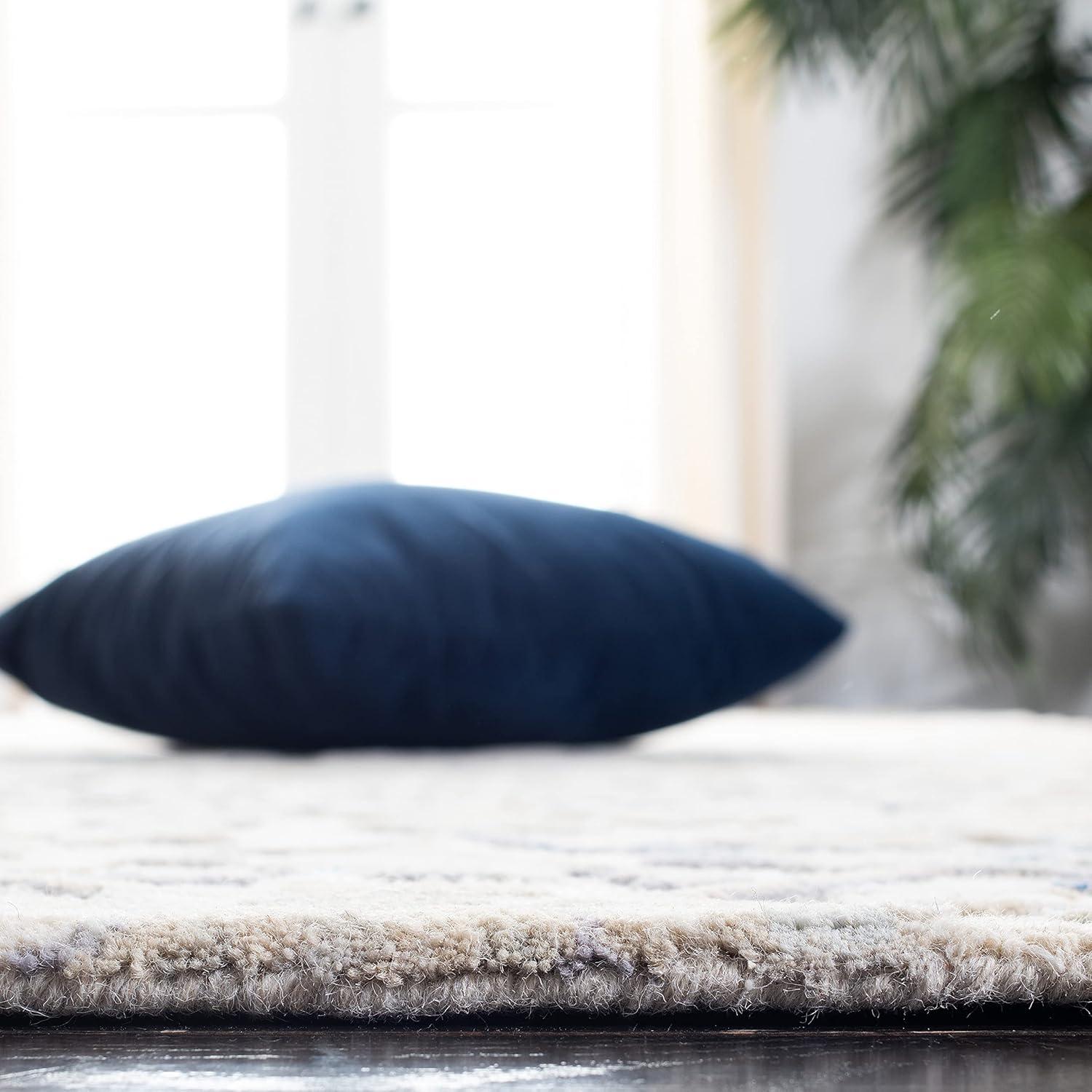 Glamour GLM622 Hand Tufted Runner Rug - Grey/Blue - 2'3"x8' - Safavieh.