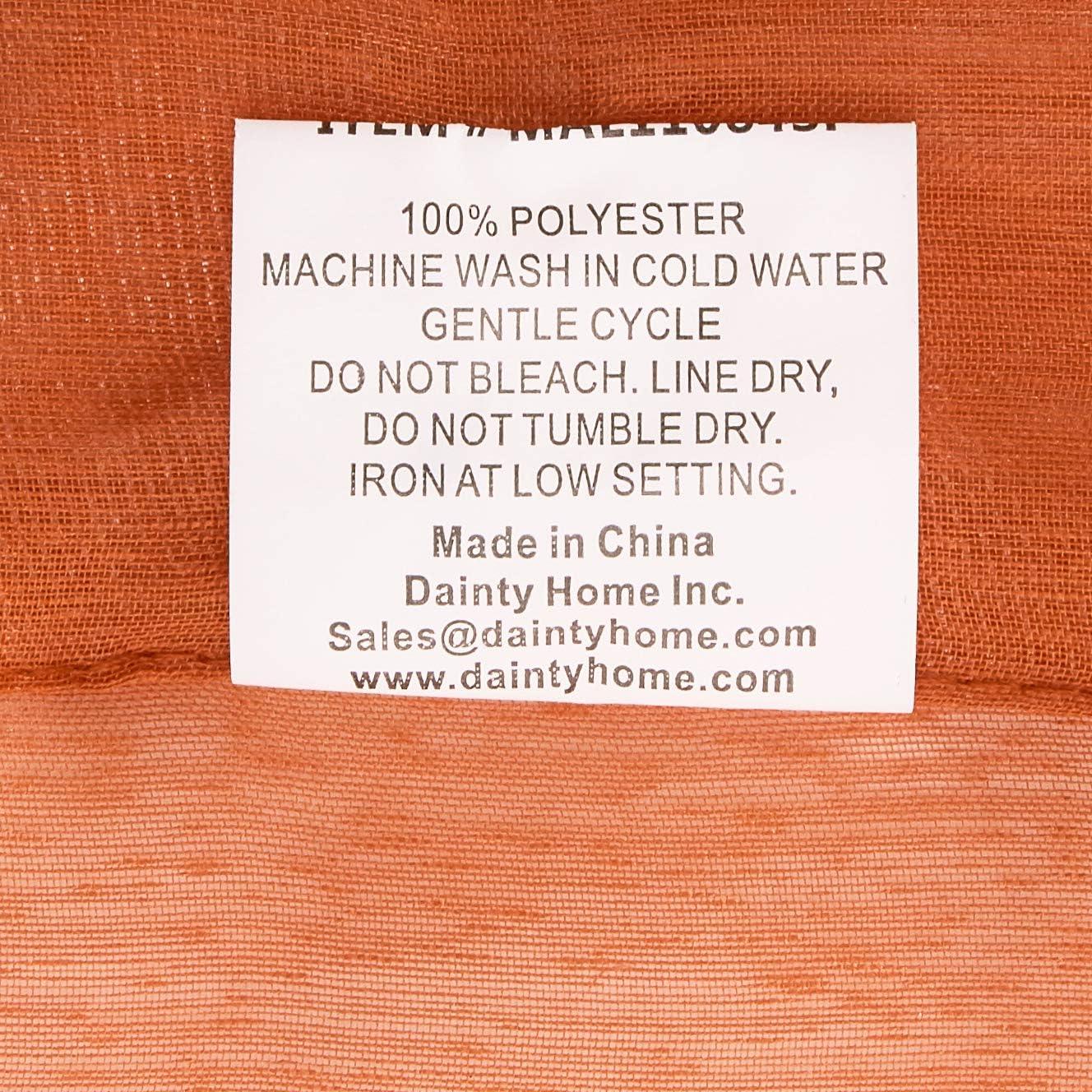 Dainty Home Solid Sheer Curtains for Living Room and Bedroom 110"W x 84"L Window Sheers Window Drapes (Set of 2)