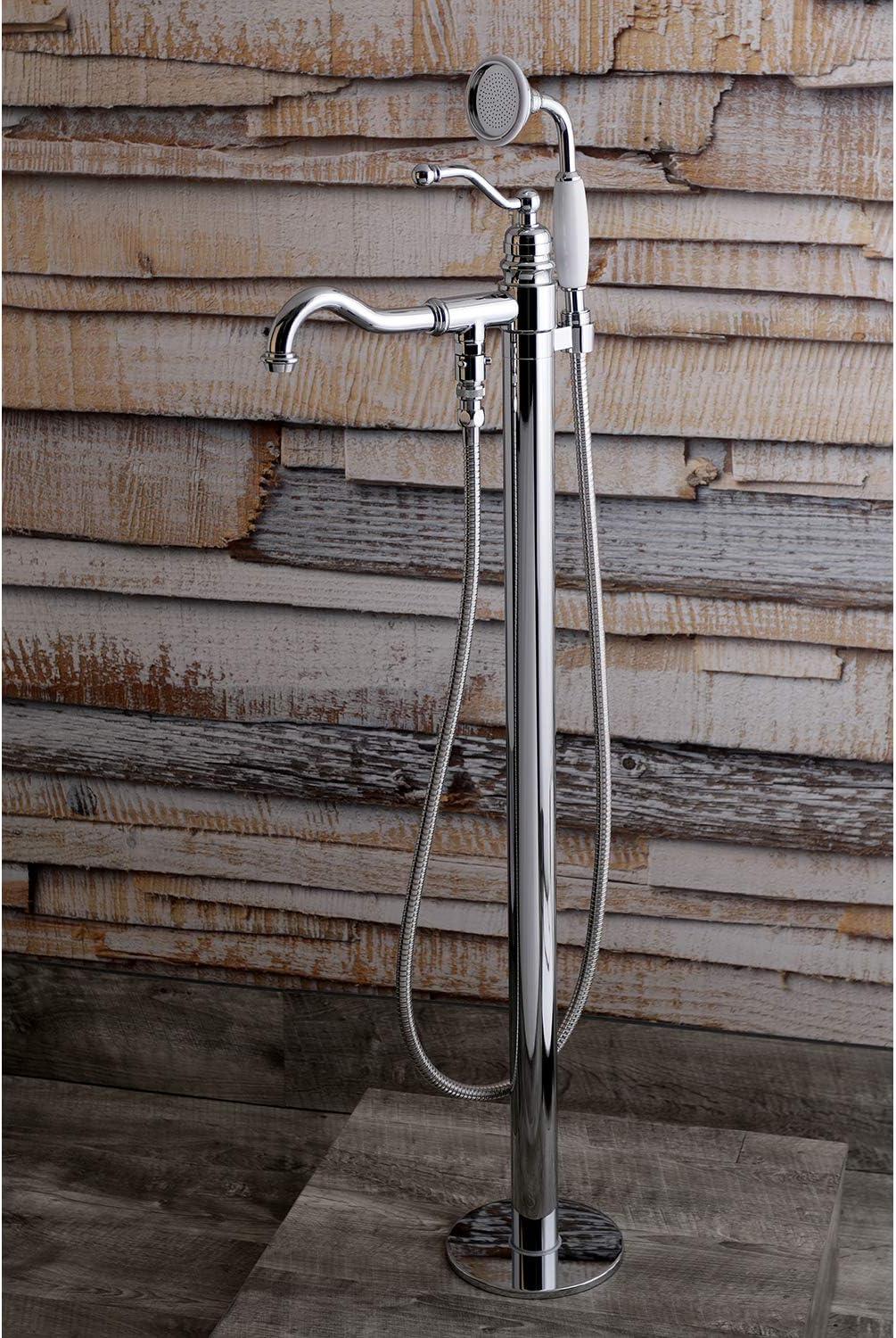 Kingston Brass English Country Single-Handle 1-Hole Freestanding Tub Faucet with Hand Shower