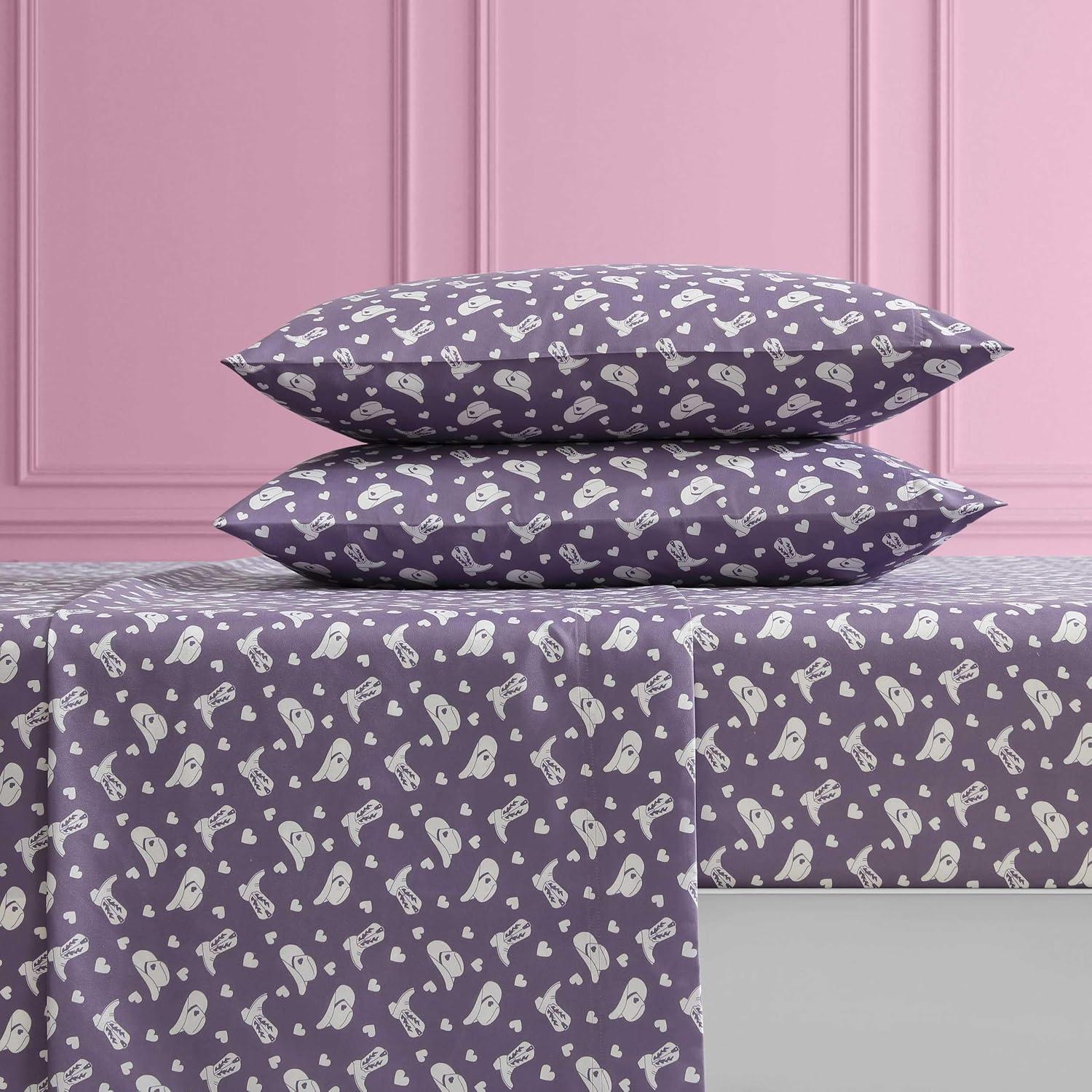 Betsey Johnson Cowgirl Disco Purple Full Sheet Set