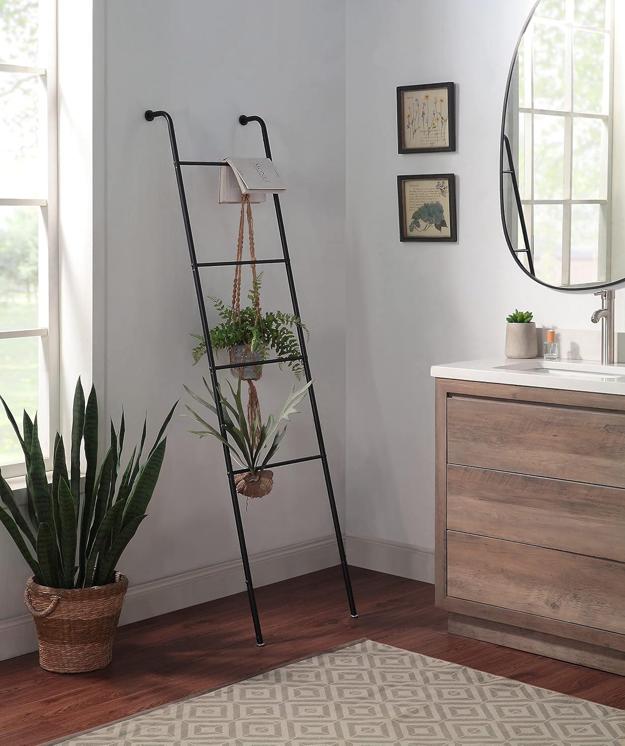 Classic Home/Bath/Bedroom Closet Leaning Ladder Rack