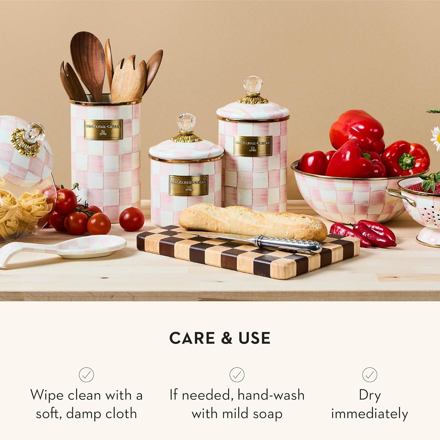 MacKenzie-Childs Rosy Check Kitchen Canisters & Storage Jars