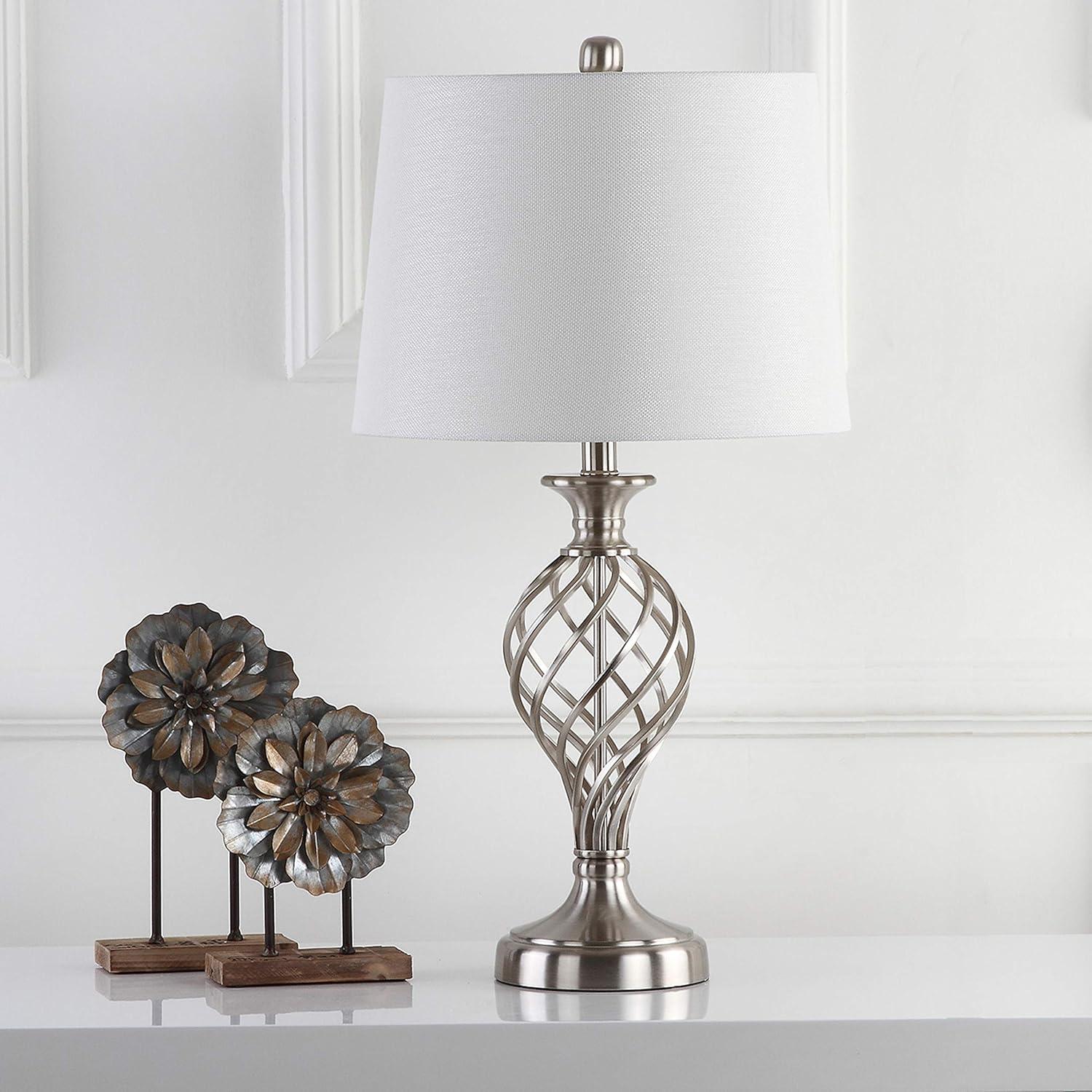 Lattice Urn Table Lamp - Silver - Safavieh