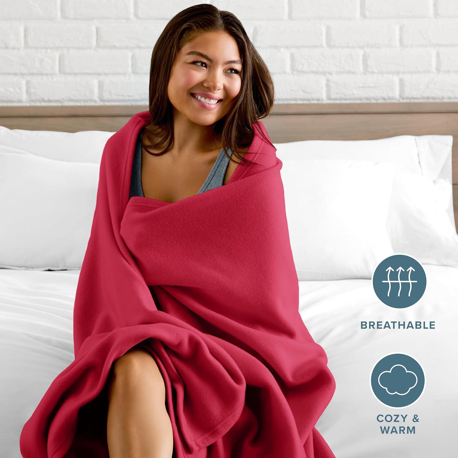 Bare Home Lightweight Polar Fleece Blanket