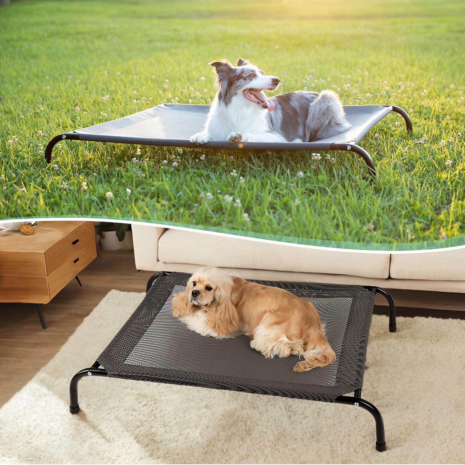 Tucker Murphy Pet™ 49 inches Dog Bed Cot for Large Dogs, Outdoor Raised Dog Bed