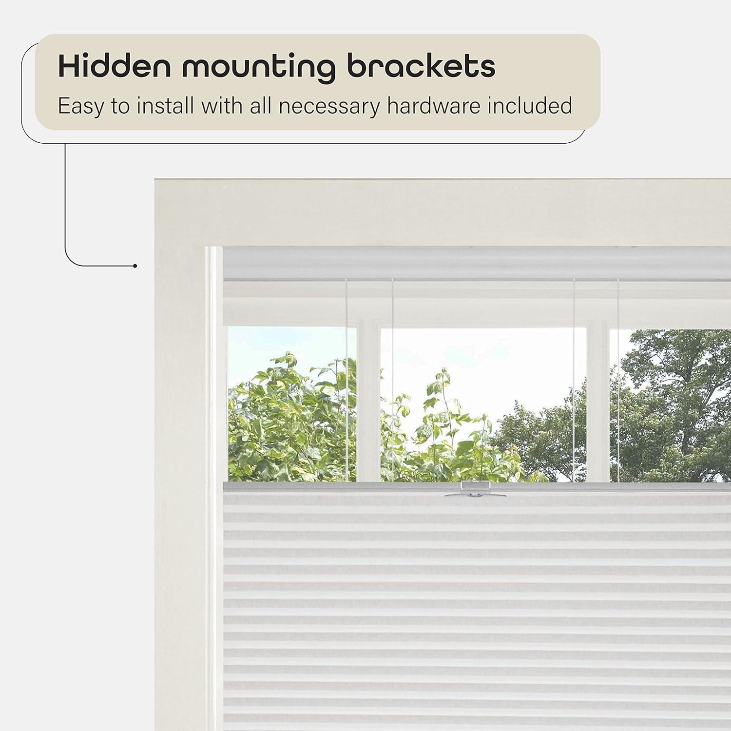 Achim Top Down Bottom Up Roller Window Shade, 64 x 23, Cordless, White Polyester, Light Filtering, Indoor