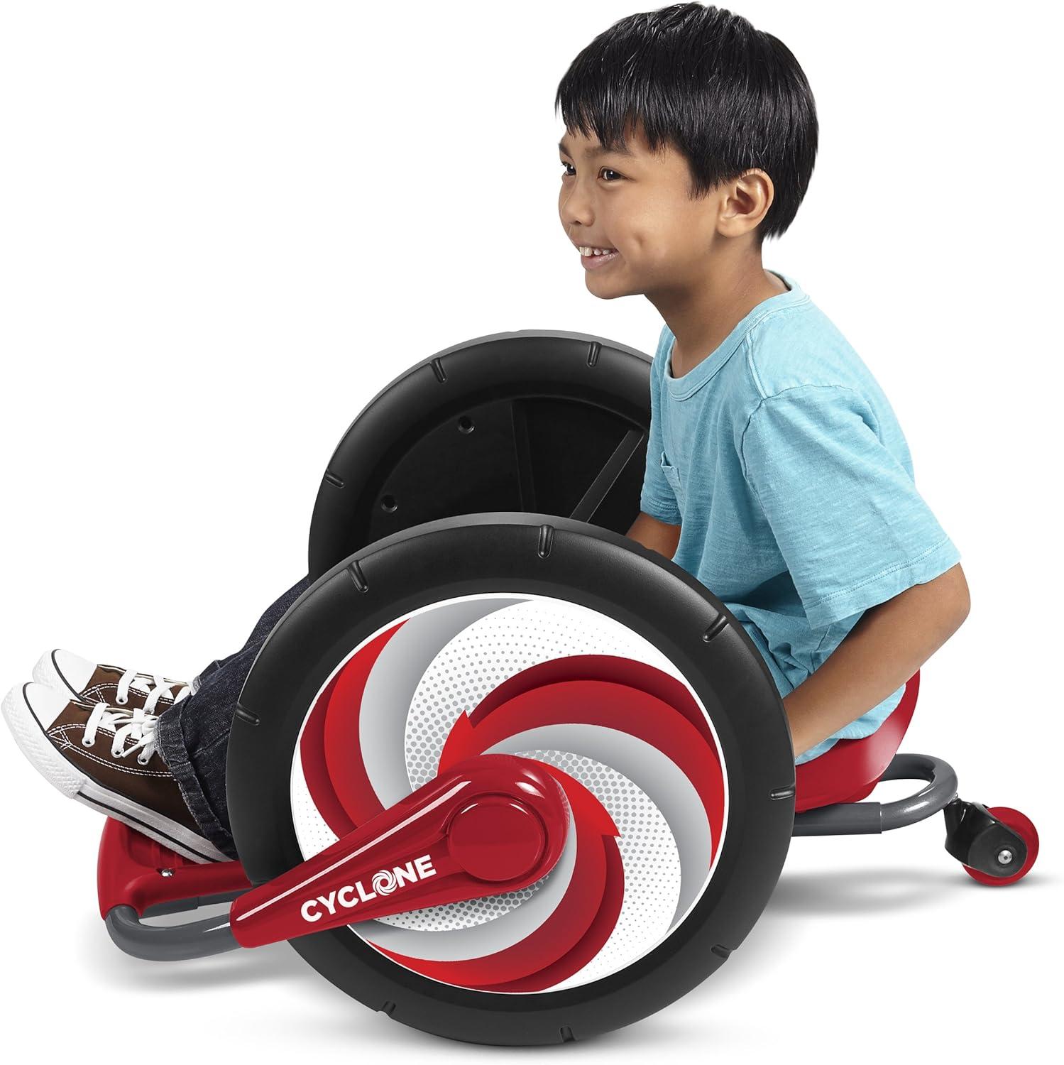 Radio Flyer, Cyclone Ride-on for Kids, Arm Powered, 16" Wheels, Red
