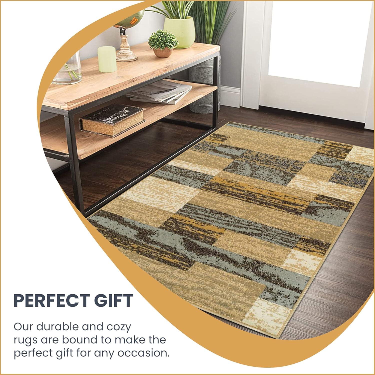 Superior Rockwood Geometric Indoor Area Rug, 8' x 10', Light Blue-Beige