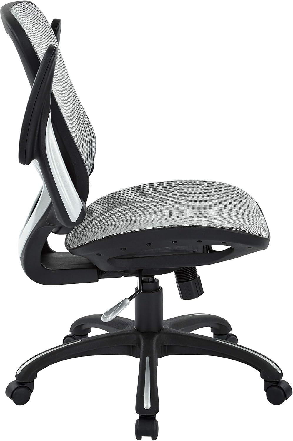 Gray Mesh Executive Swivel Office Chair with Adjustable Arms