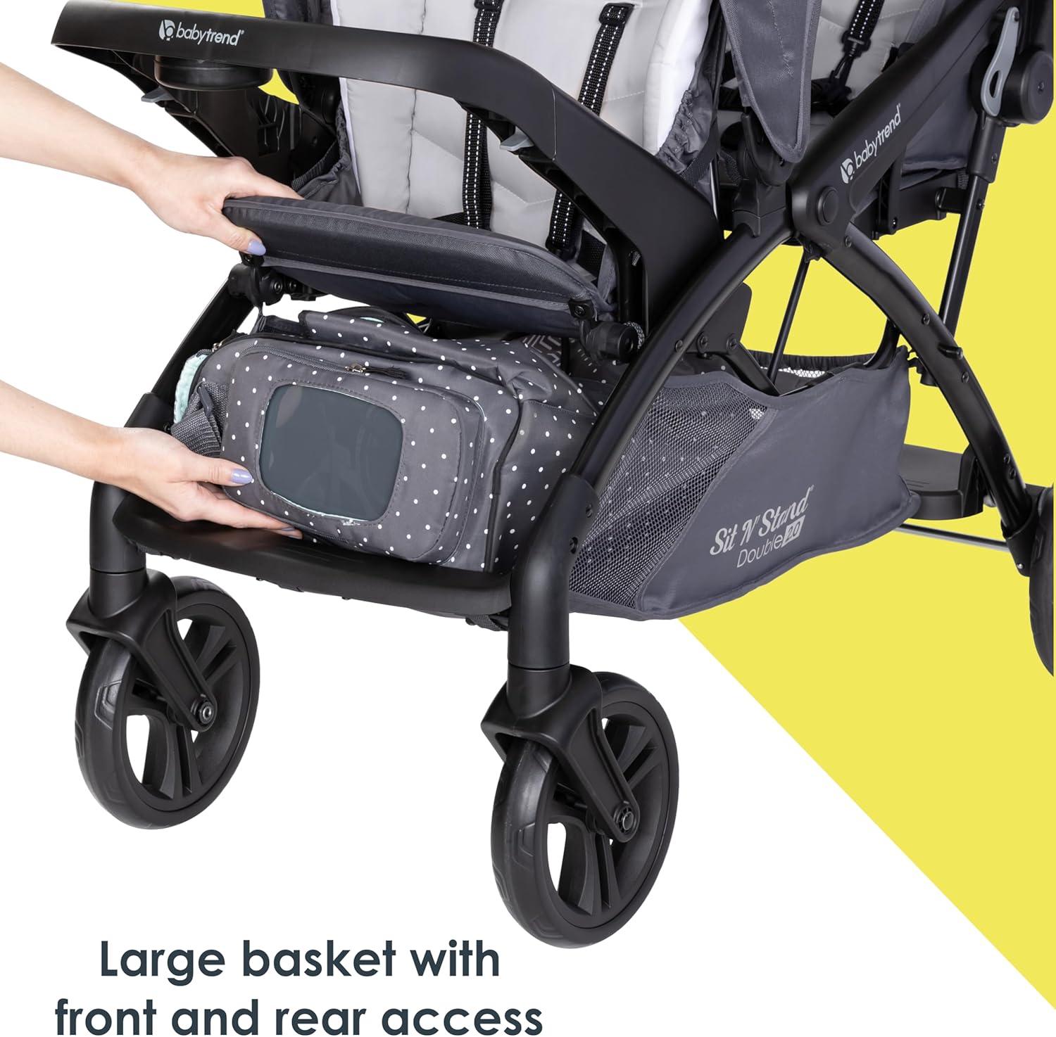 Baby Trend Sit N Stand Double 2.0 Stroller - Dash Gray