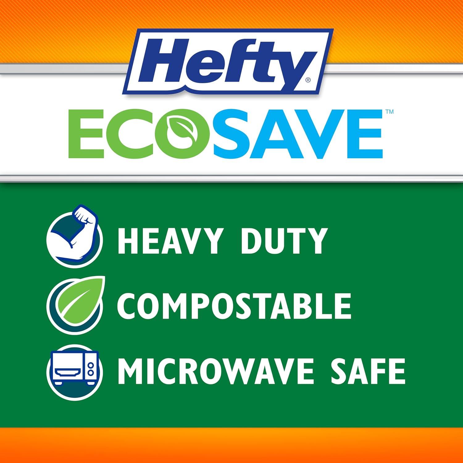 Hefty ECOSAVE Compostable 5-Compartment Thanksgiving Paper Trays, 12 Count