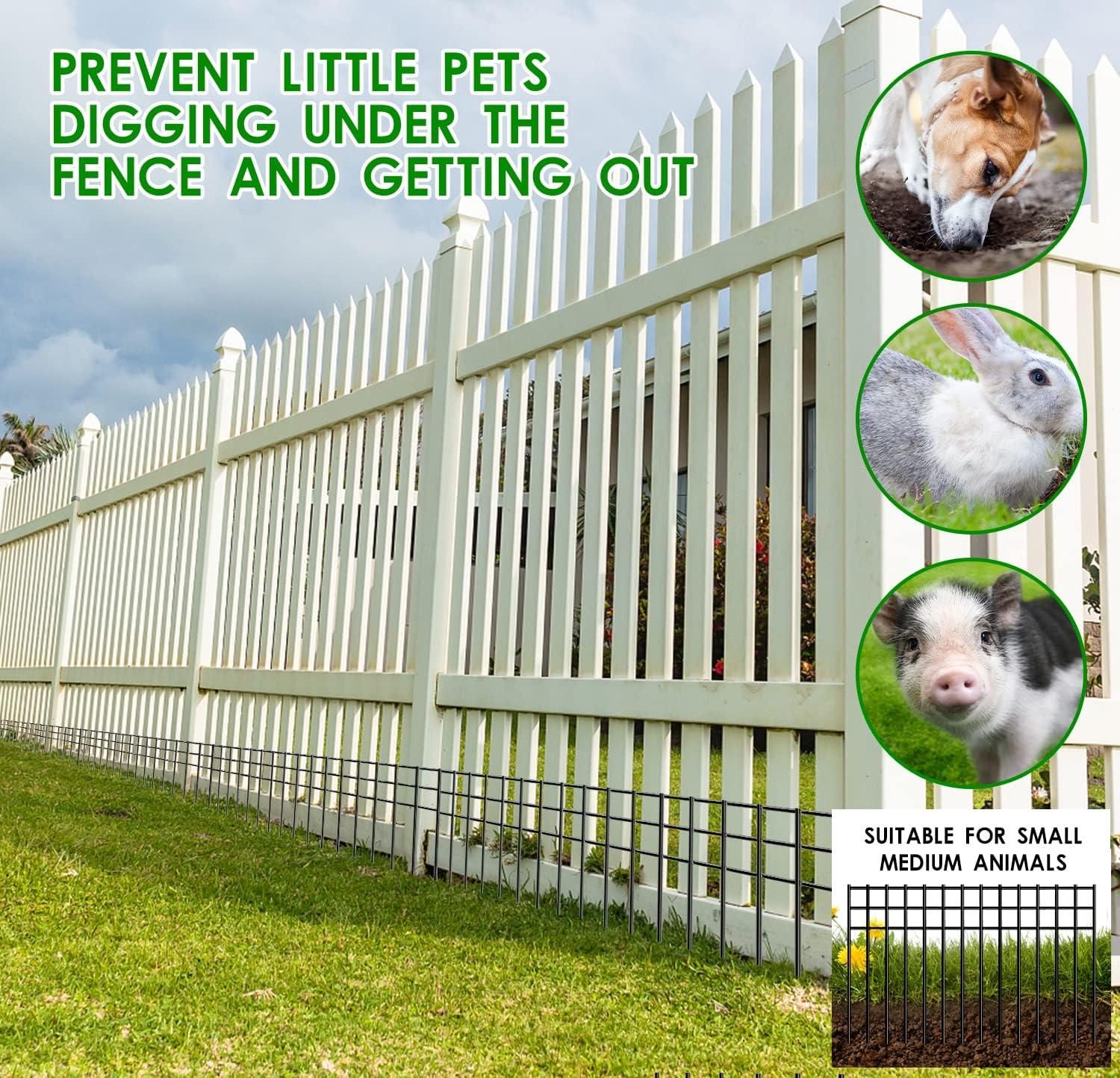 24x15-inch Black Coated Metal Animal Barrier Fence