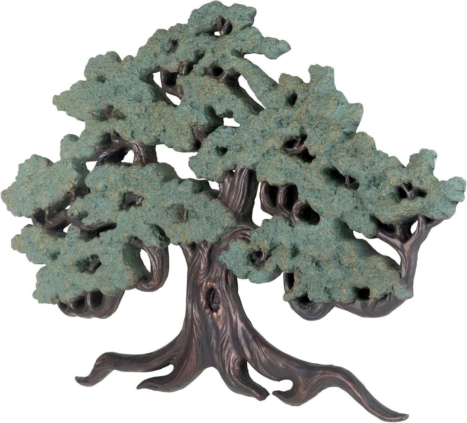 Eternal Tree of Life Large Resin Wall Sculpture in Faux Bronze Verdigris