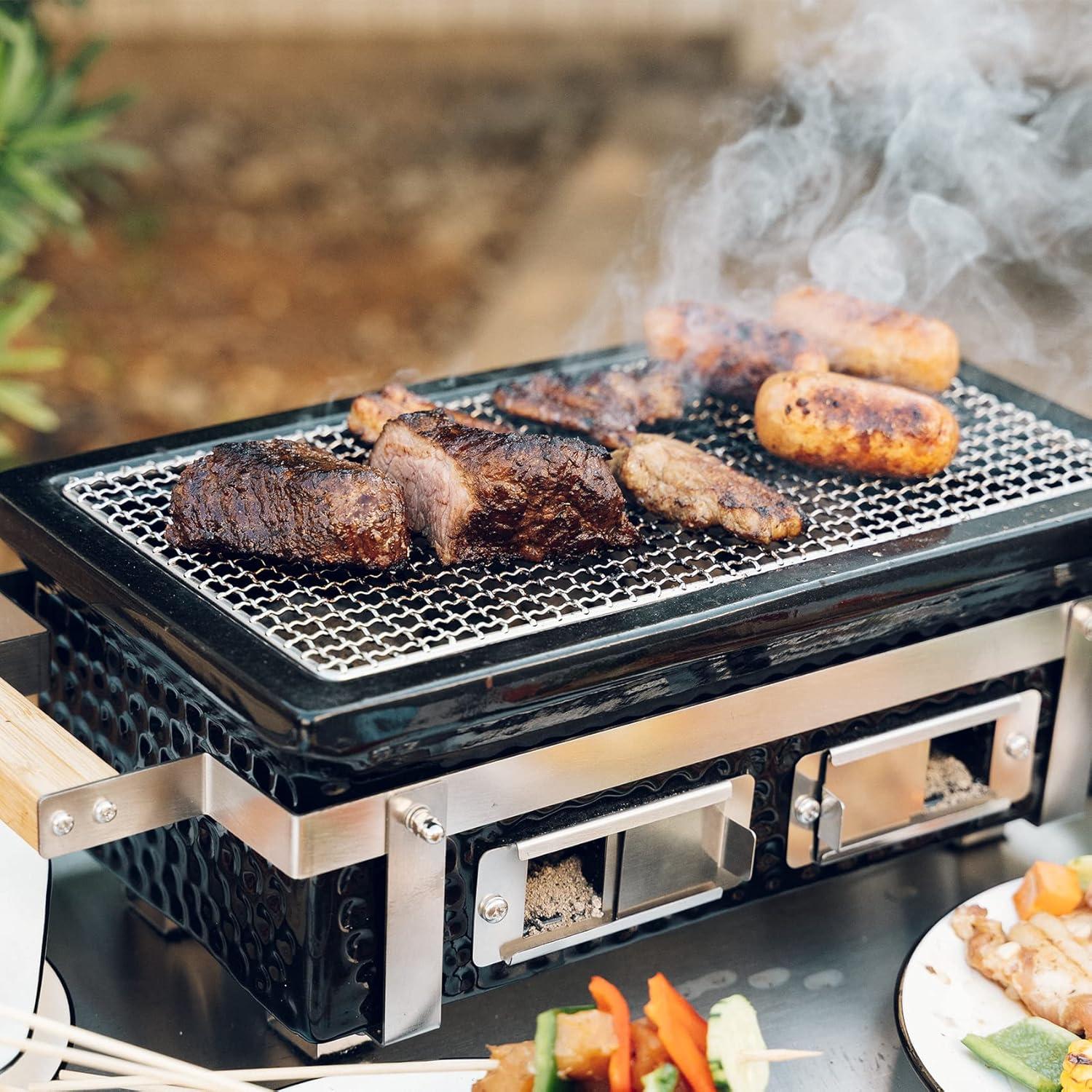 Square16''Charcoal BBQ Grill Hibachi Grill