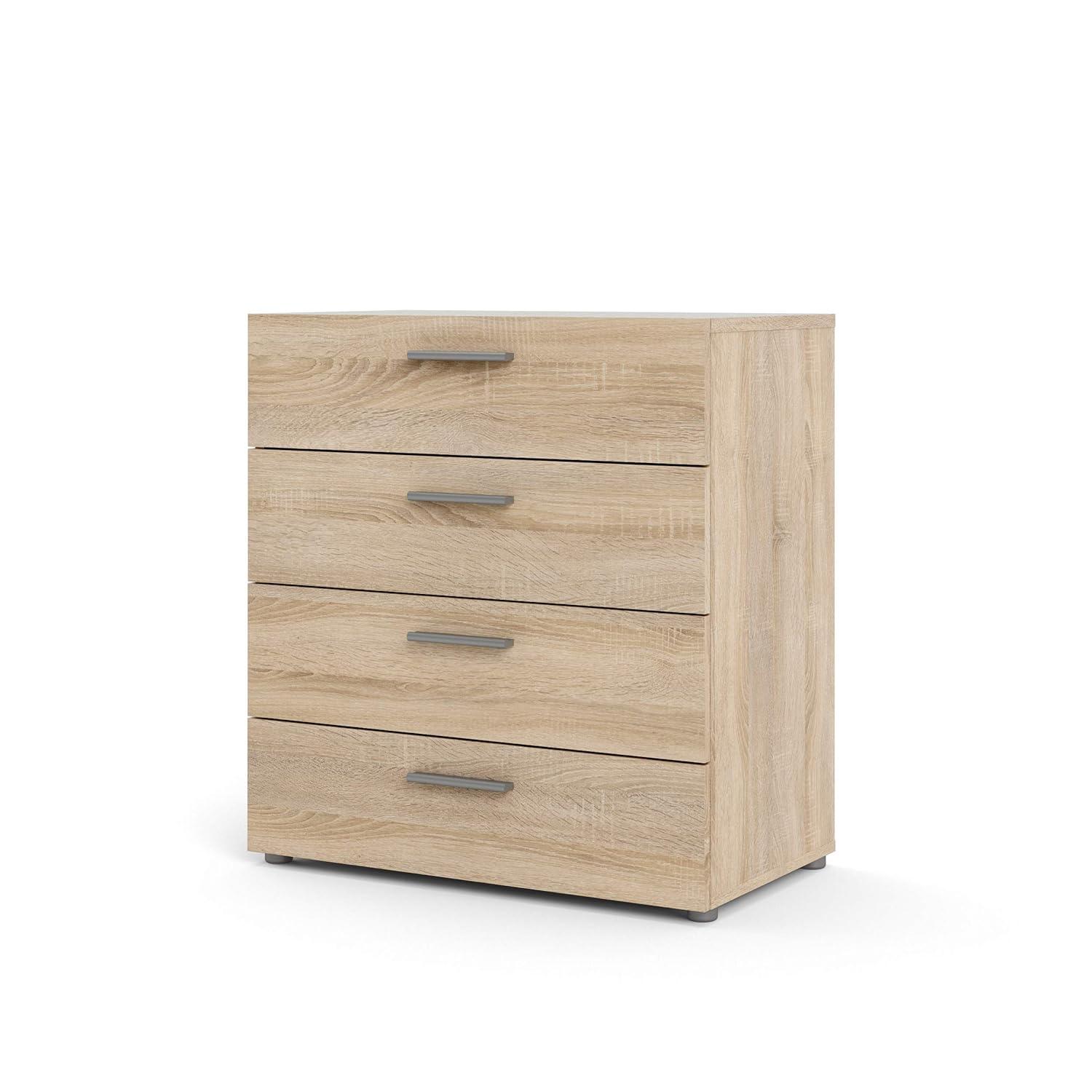 Tvilum Loft 4 Drawer Chest Dresser for Adults, Oak Structure