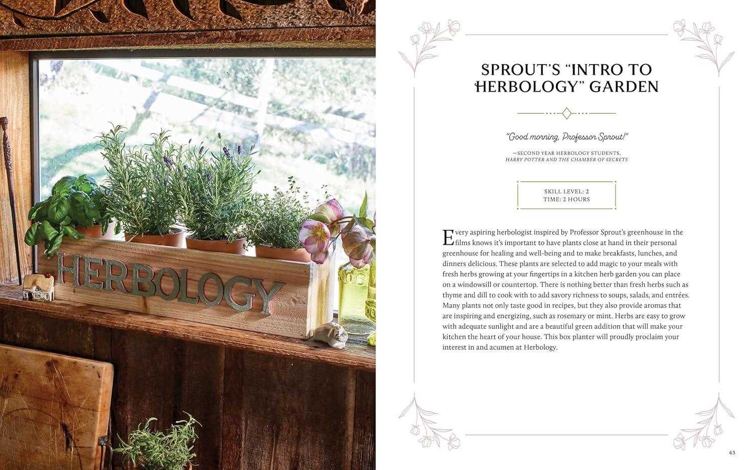 Harry Potter Inspired Hardcover Herbology Gardening Guide