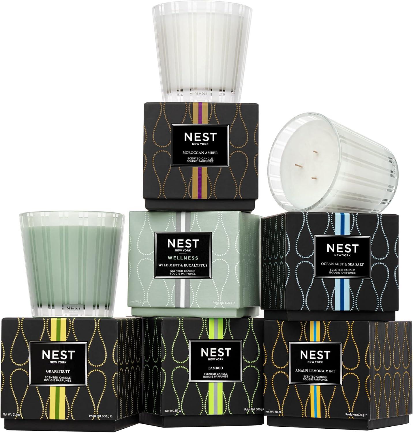 Amalfi Coast Lemon & Mint Scented 3-Wick Luxury Candle