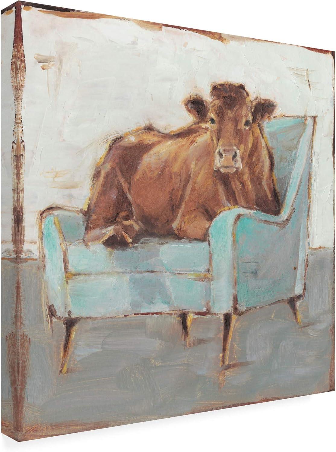 Trademark Fine Art -Ethan Harper 'Moo-ving In IV' Canvas Art