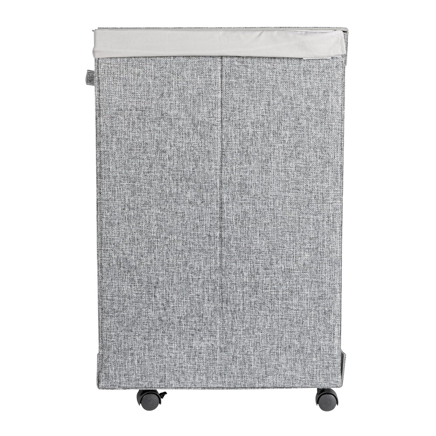 Household Essentials Rolling Laundry Hamper with Handles