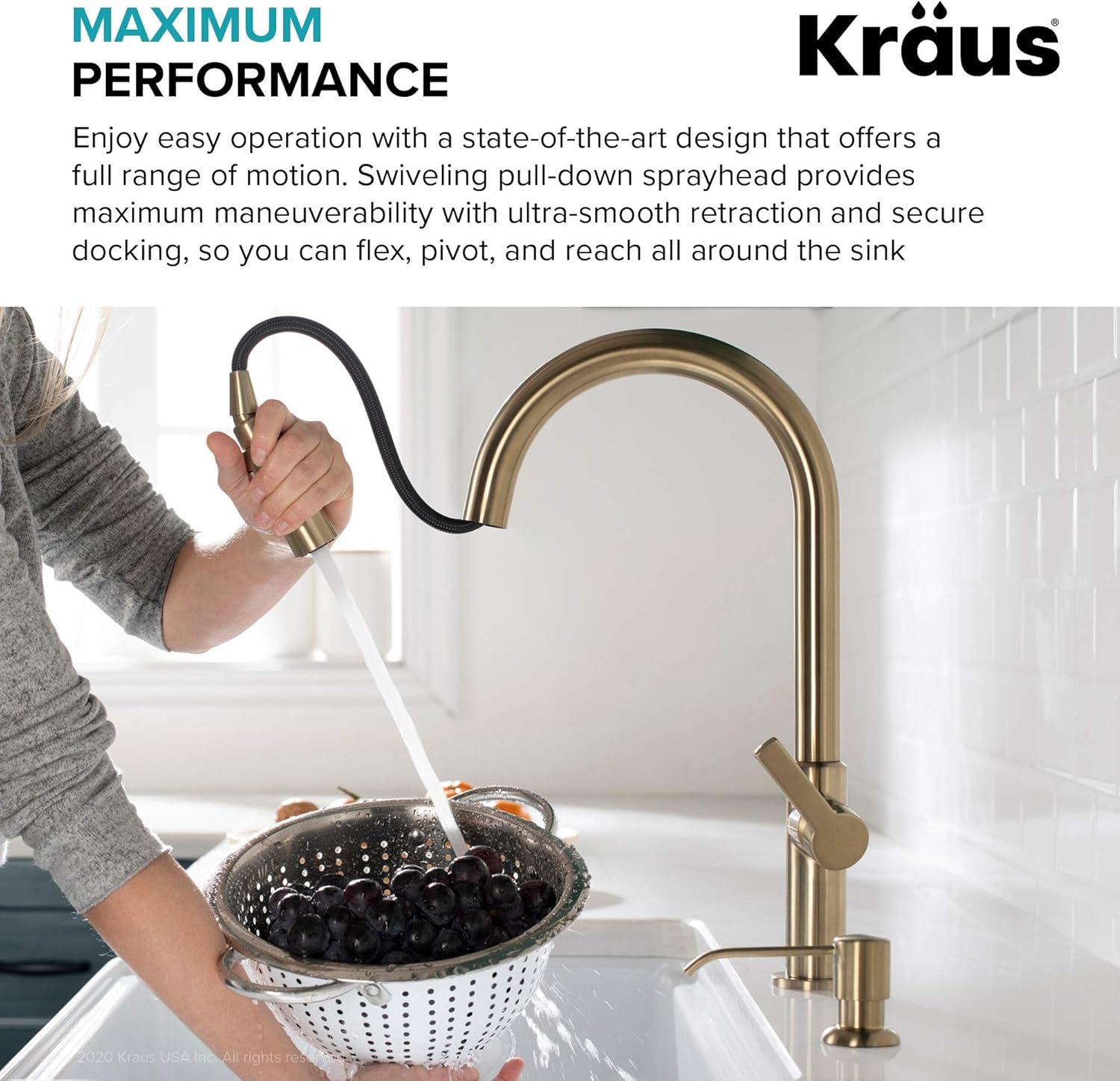 KRAUS Oletto Single Handle Pull Down Kitchen Faucet