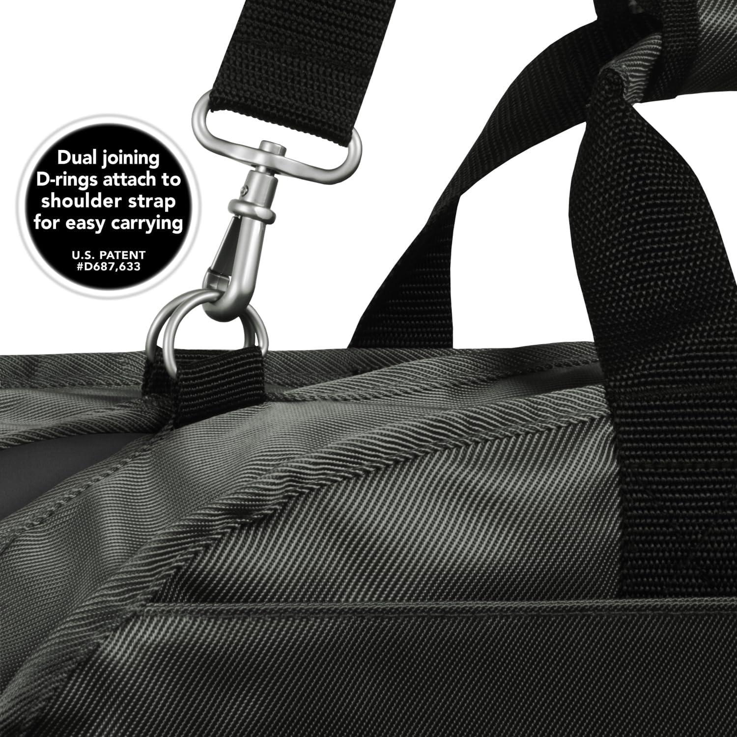 WallyBags 42" Premium Travel Garment Bag With Shoulder Strap, Grey