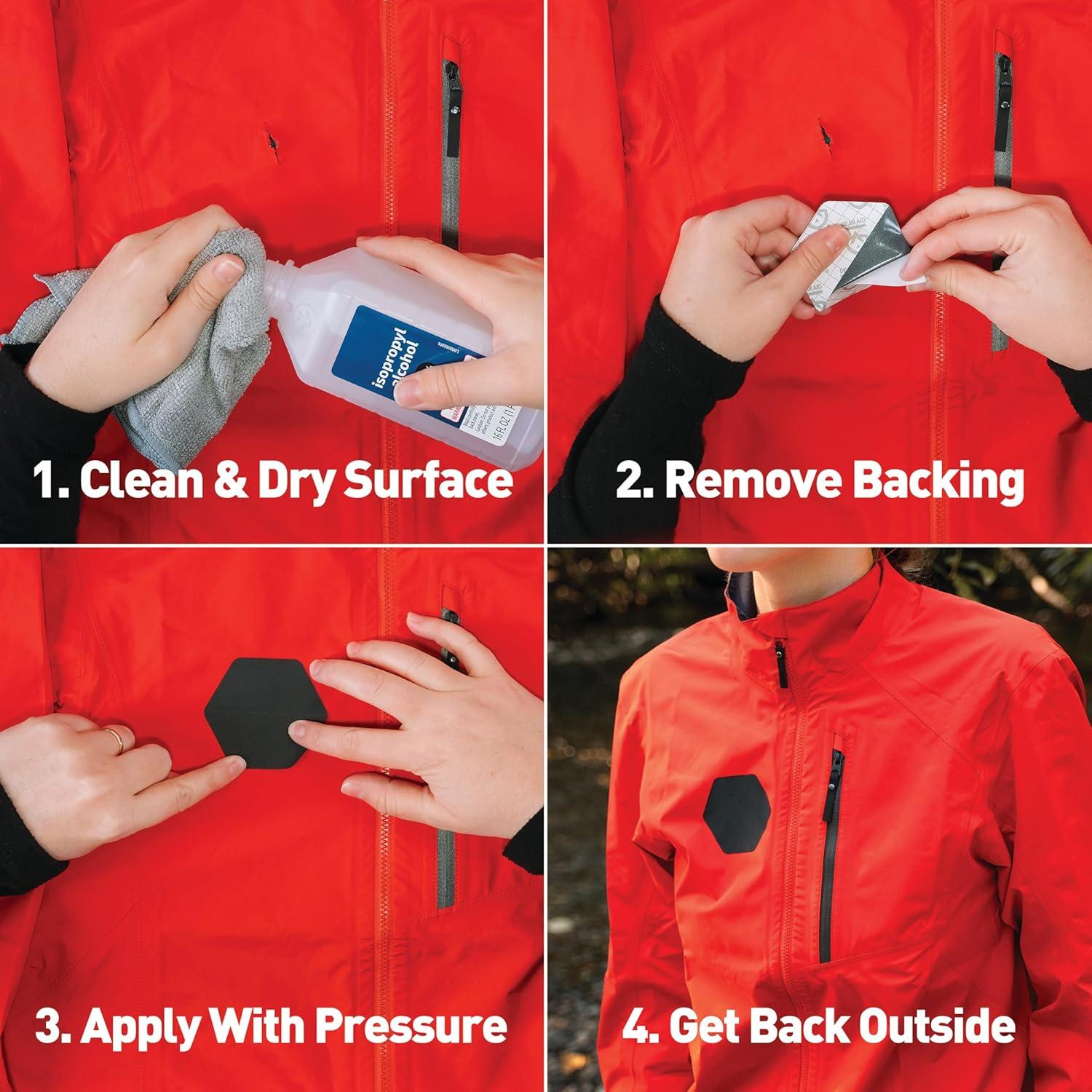 Gear Aid Tenacious Tape Peel And Stick Outdoor Gear Repair Patches - Black