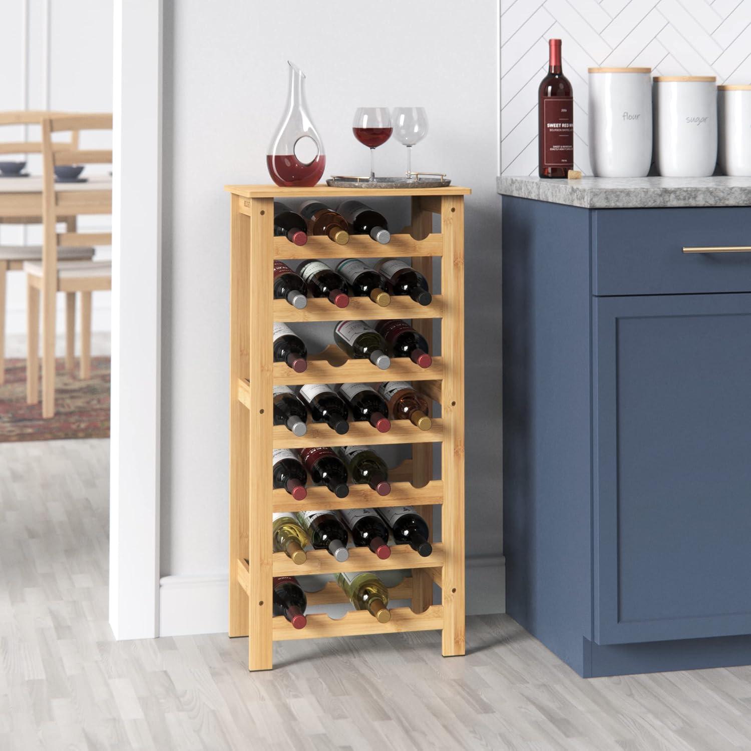 Bamboo 28 Bottle Wine Rack