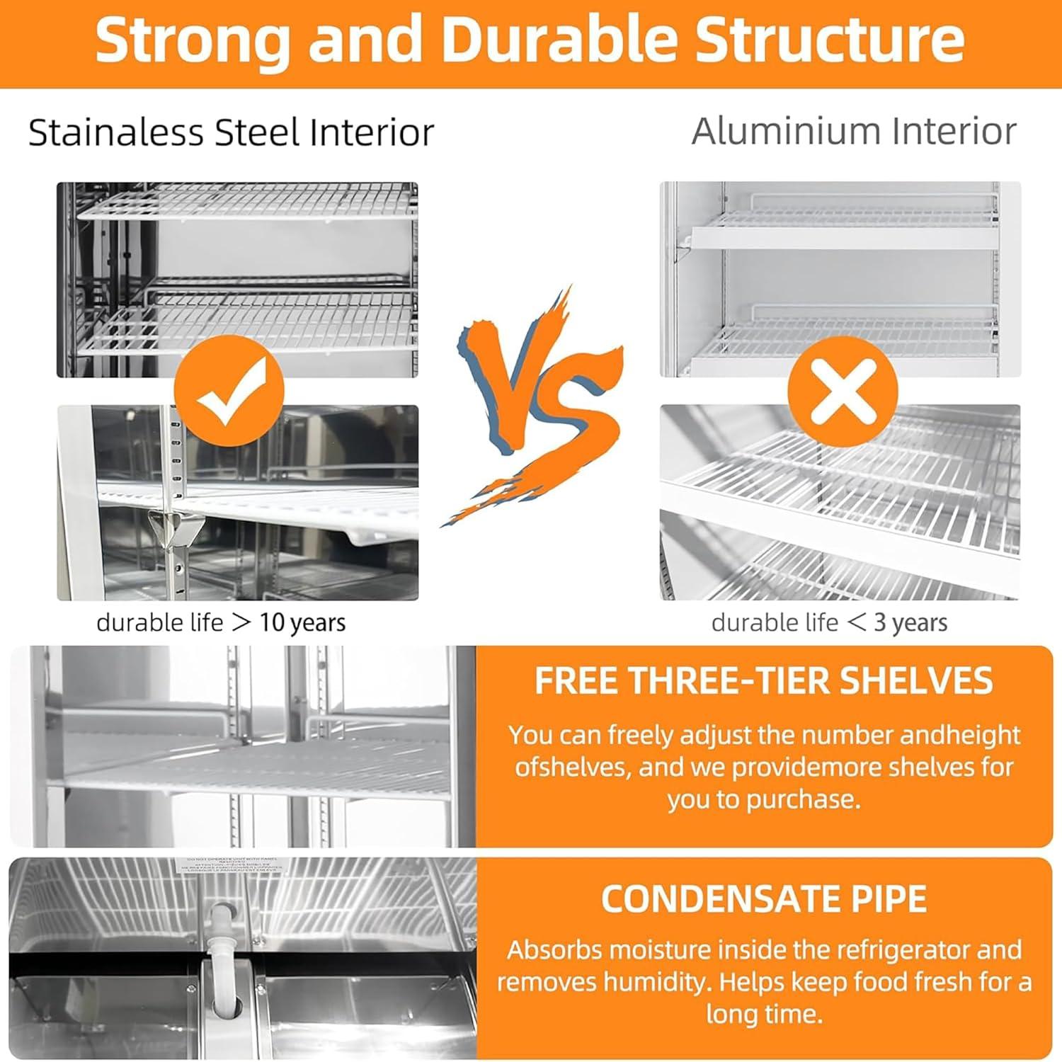 Arctic Air AR49 49 Cubic Feet Stainless Steel Refrigerator