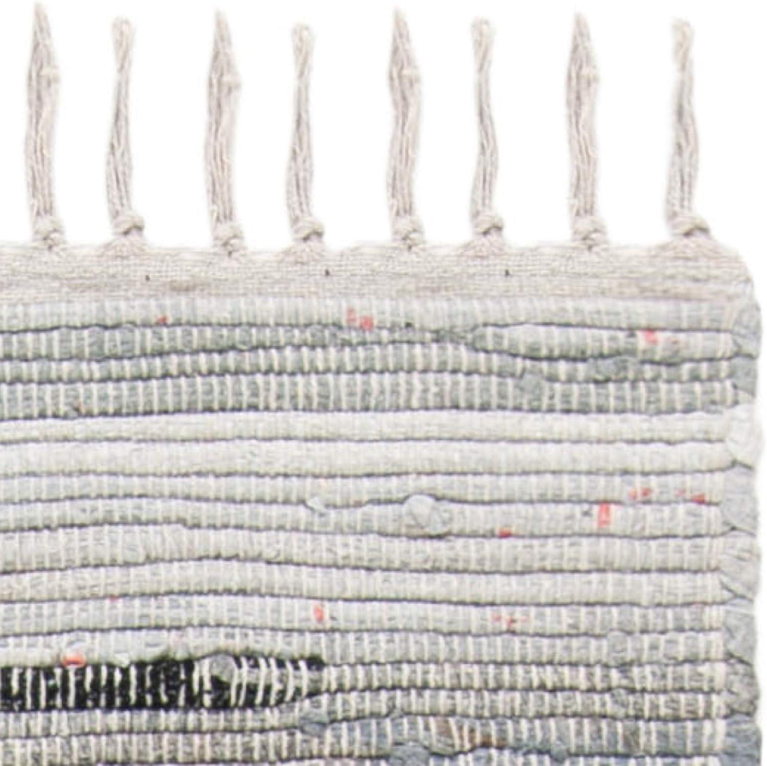 SAFAVIEH Rag Robynne Striped Cotton Area Rug, Grey, 3' x 5'