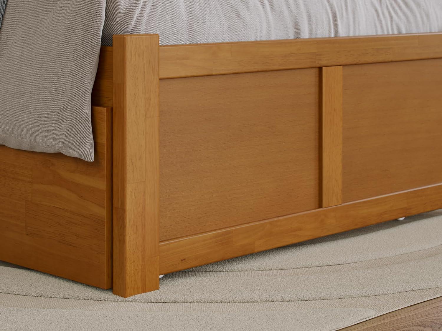 Solid Wood Platform Storage Bed