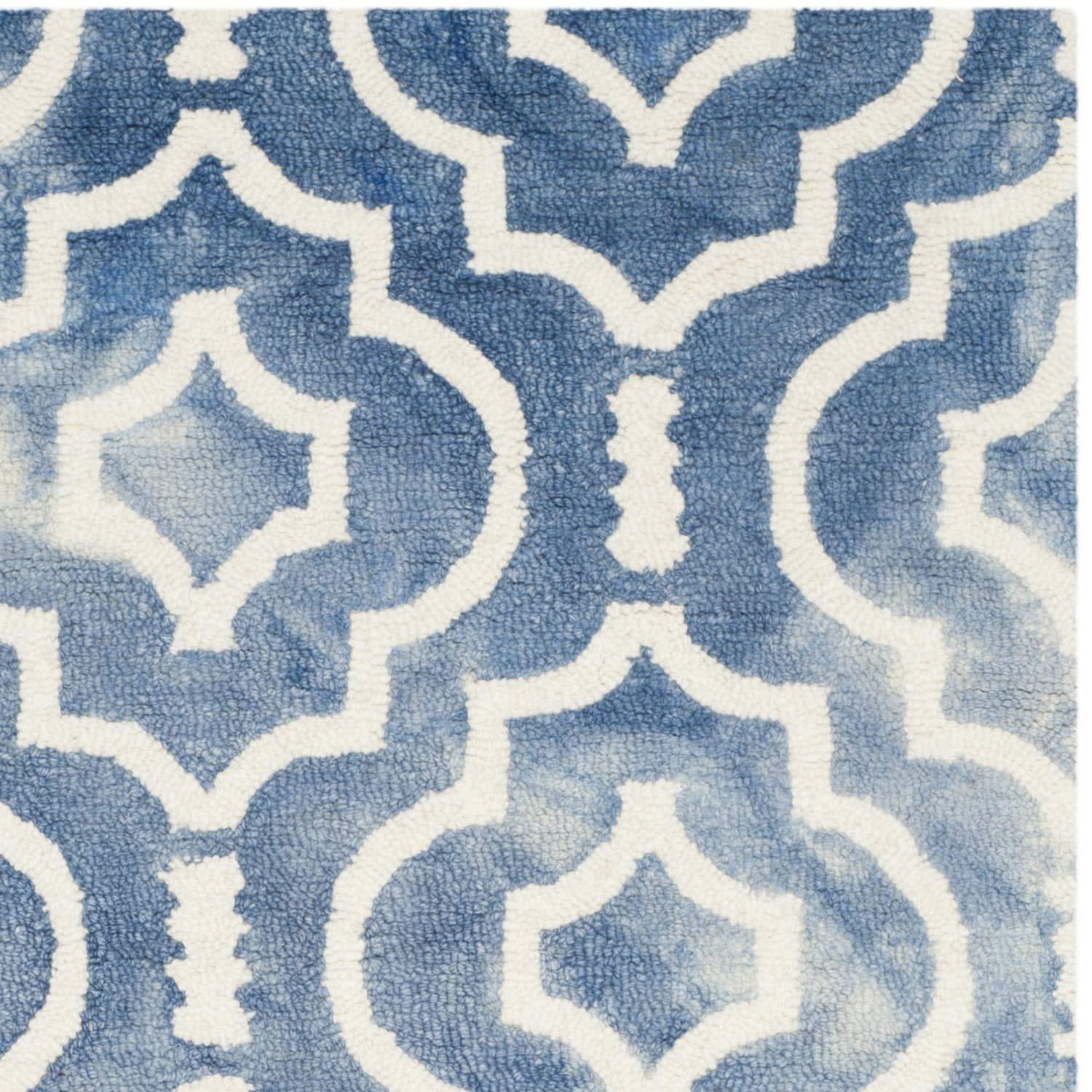Dip Dye DDY538 Hand Tufted Indoor Accent Rug - Blue/Ivory - 3'x5' - Safavieh