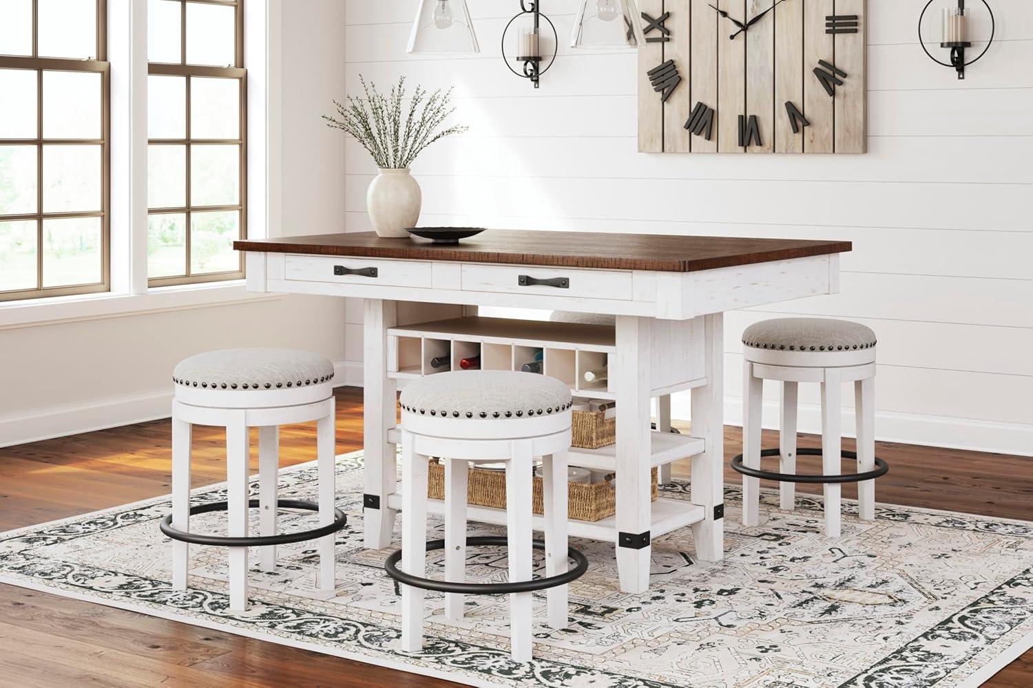 Daiah Swivel Upholstered Counter Stool
