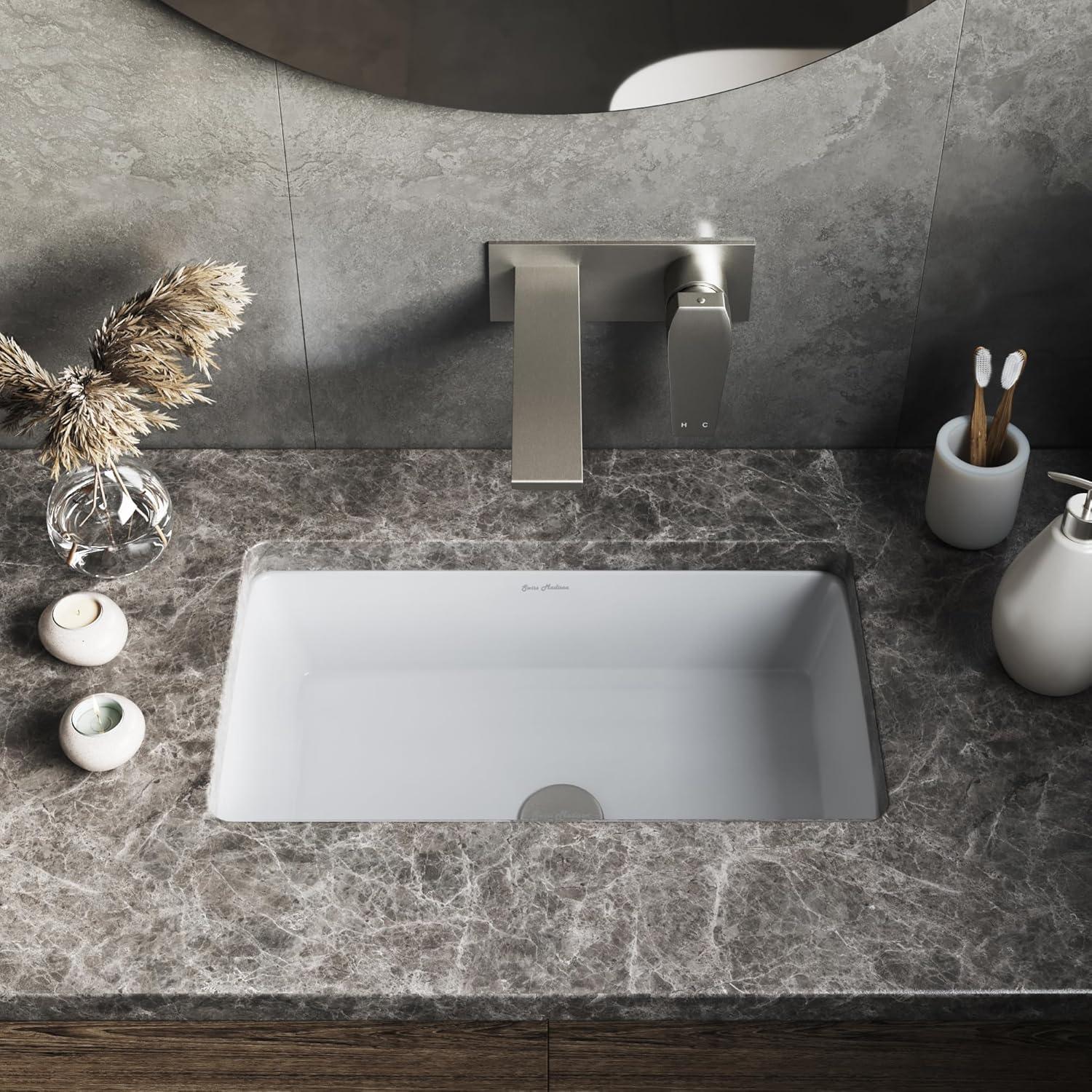 Swiss Madison Voltaire 21" Rectangular Under-Mount Bathroom Sink SM-UM625