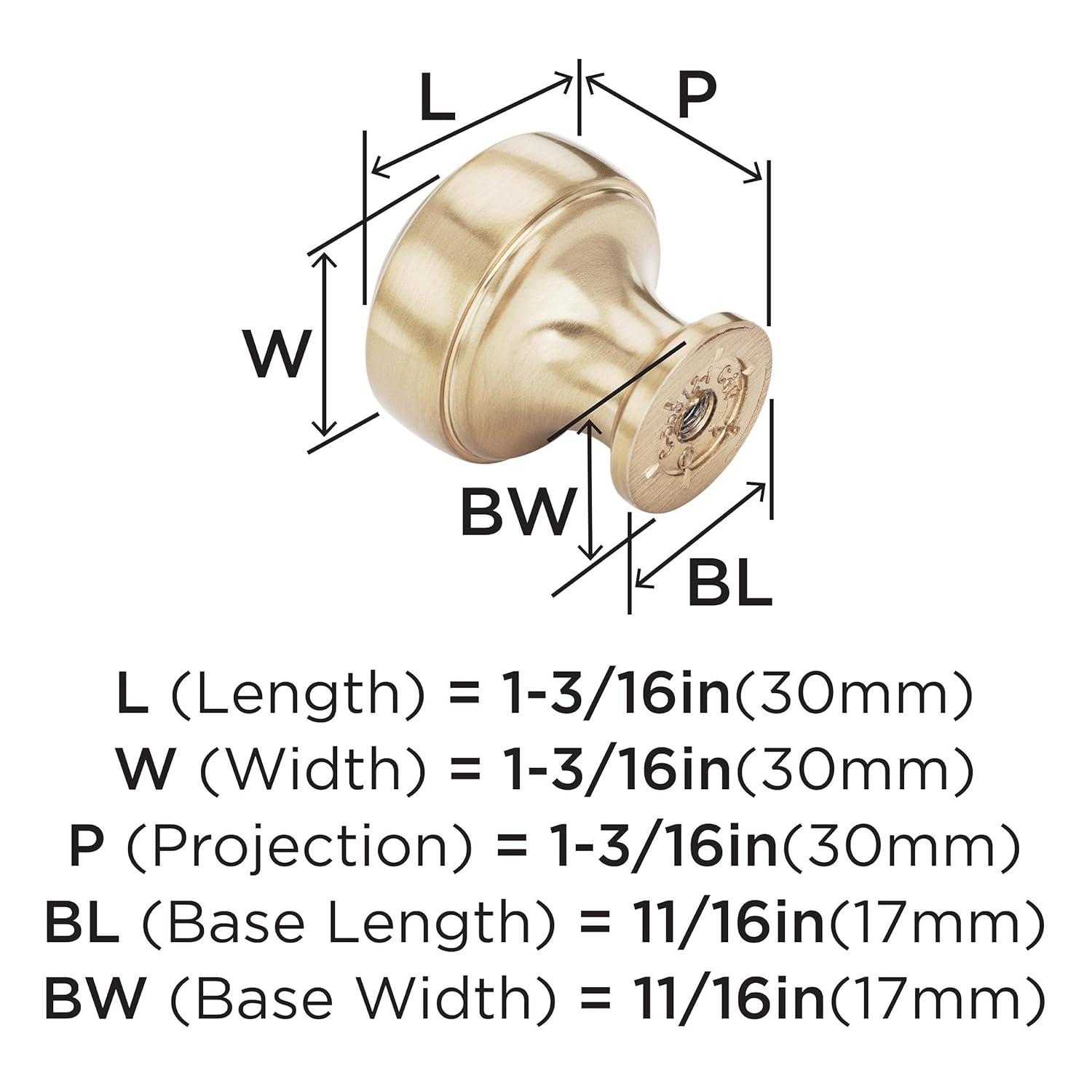 Amerock Highland Ridge 1 3/16" Diameter Mushroom Knob & Reviews | Wayfair