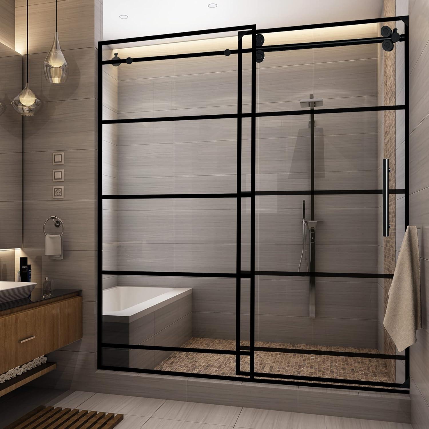 48" W x 76" H Single Sliding Framed Shower Door