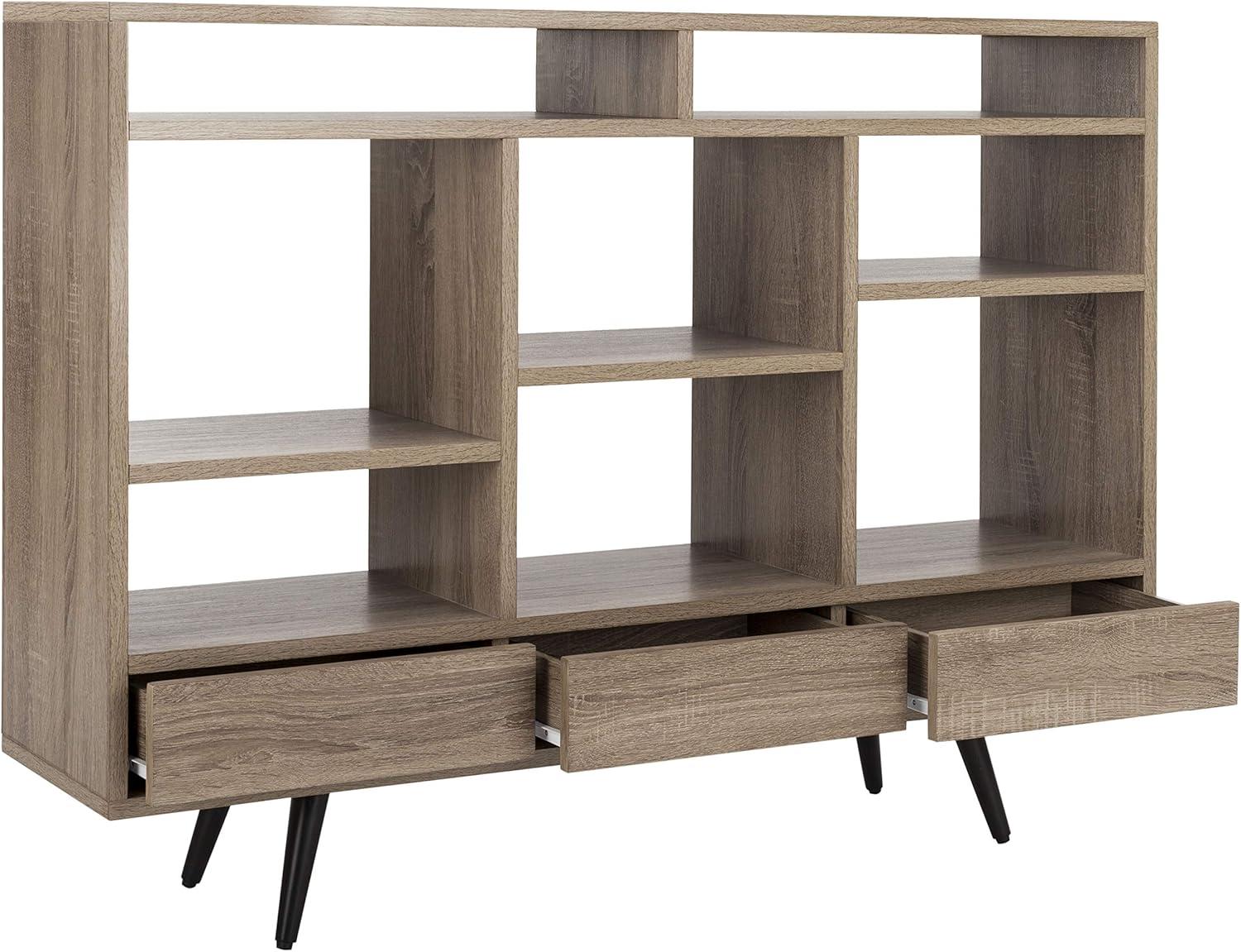 Marina Etagere - FOX4279 - Light Brown/Black - Safavieh Couture