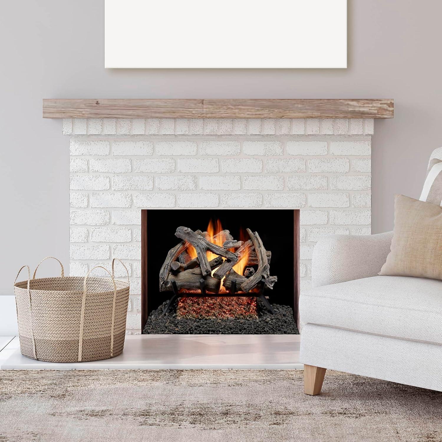 Bluegrass Living Bluegrass Living Vented Natural Gas Fireplace Log Set - Driftwood, 45,000 BTU, Match Light - Model# BVL18-1
