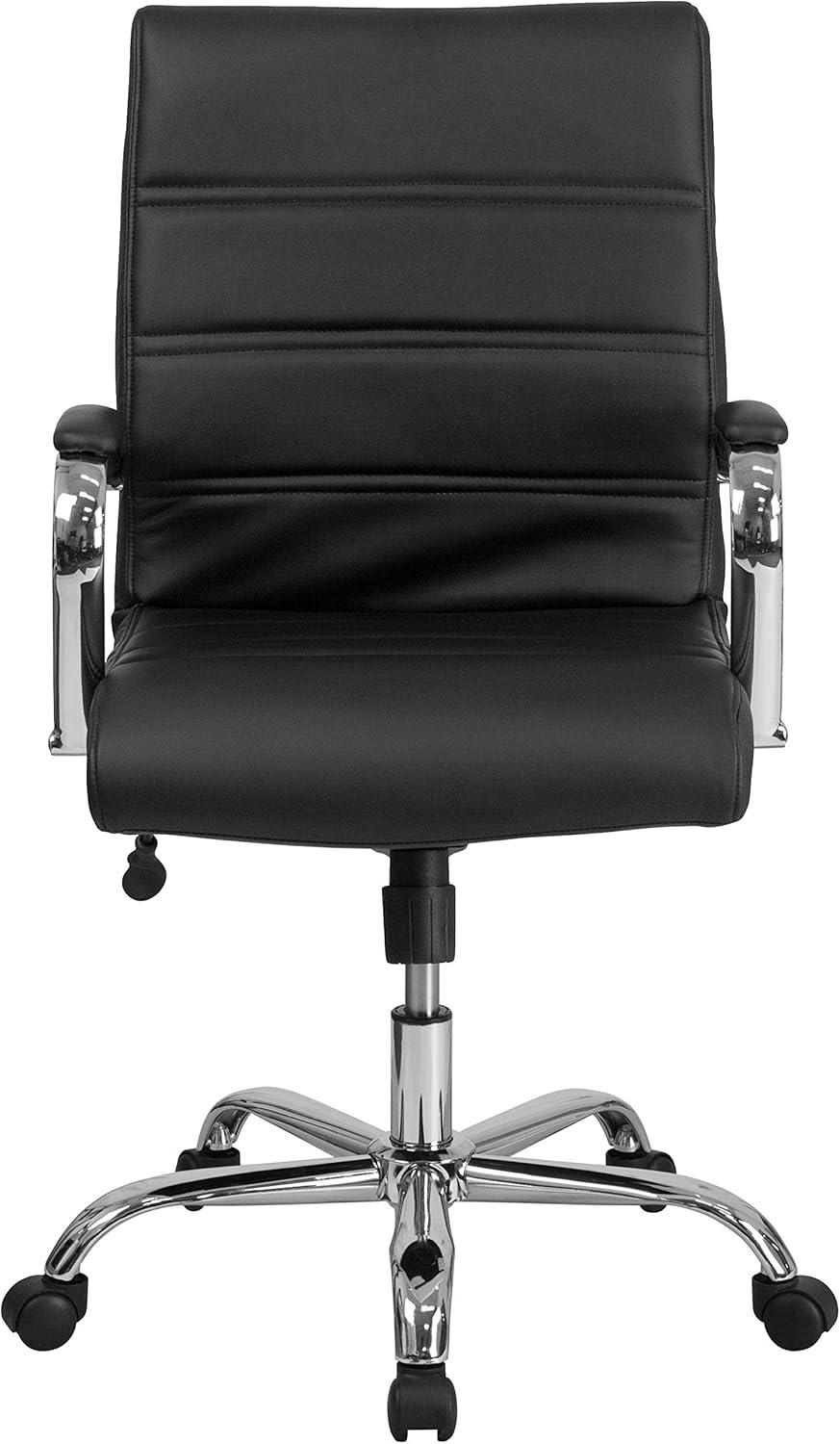 Flash Furniture Mid-Back Executive Swivel Office Chair with Metal Frame and Arms