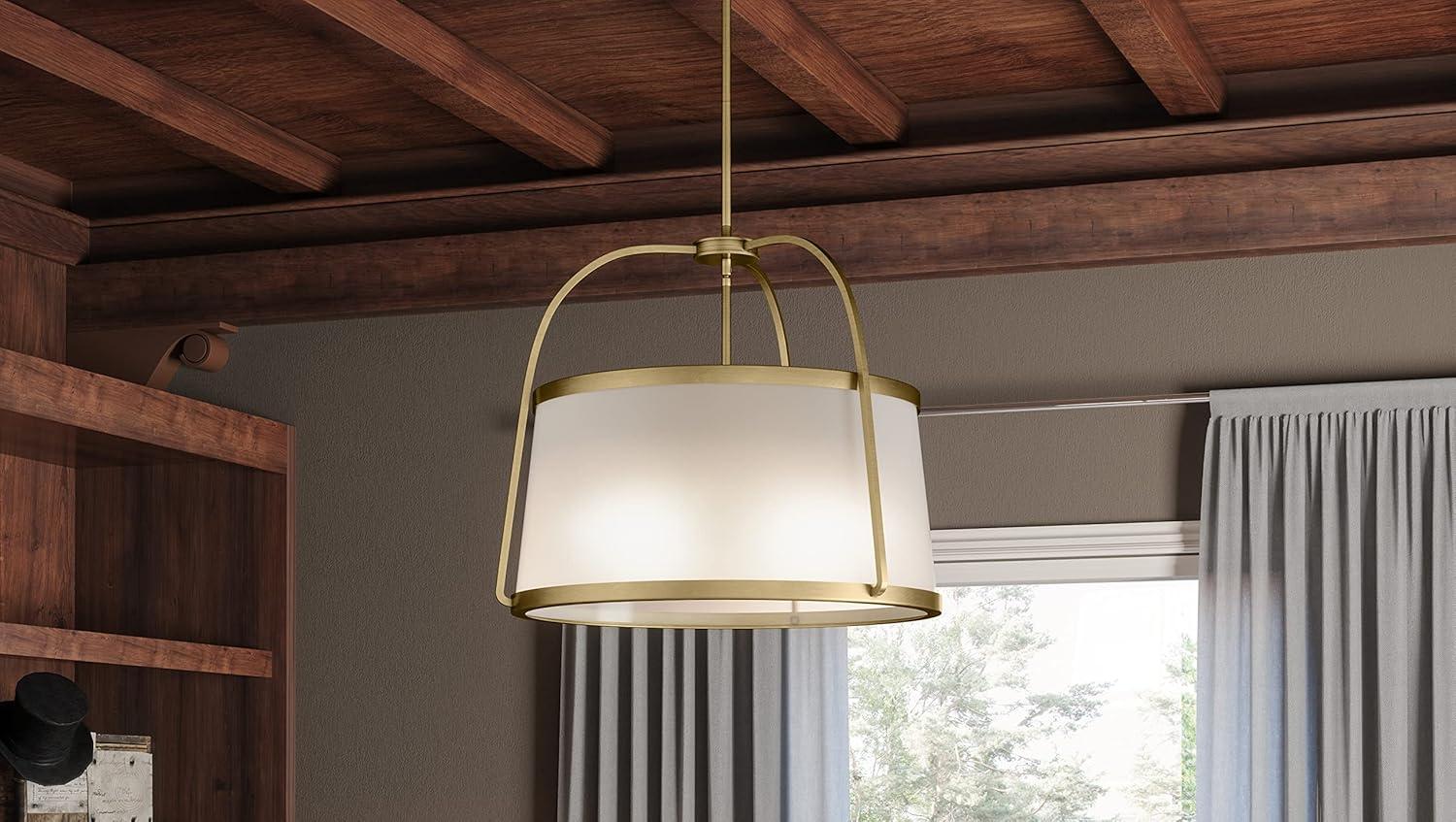 Quoizel Lighting York 4 - Light Pendant in  Weathered Brass