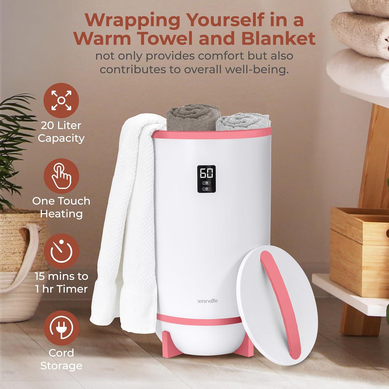 SereneLife Single Touch Electric Towel Warmer