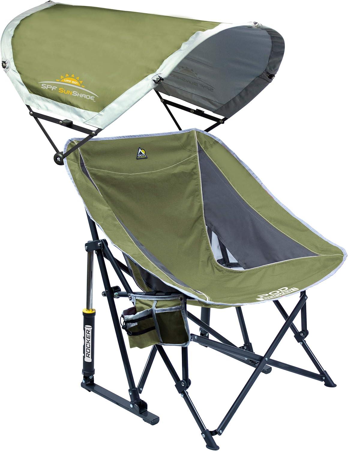 GCI Outdoor Pod Rocker with SunShade, Loden Green