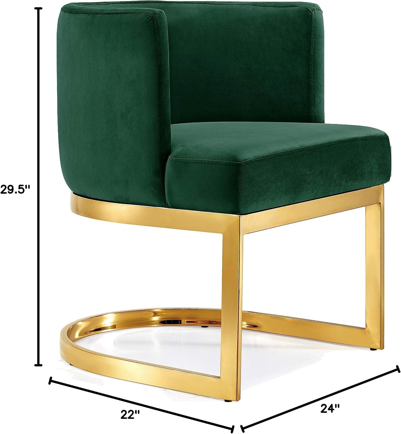 Gianna 19.5"H Velvet Dining Chair in Green-Meridian Furniture