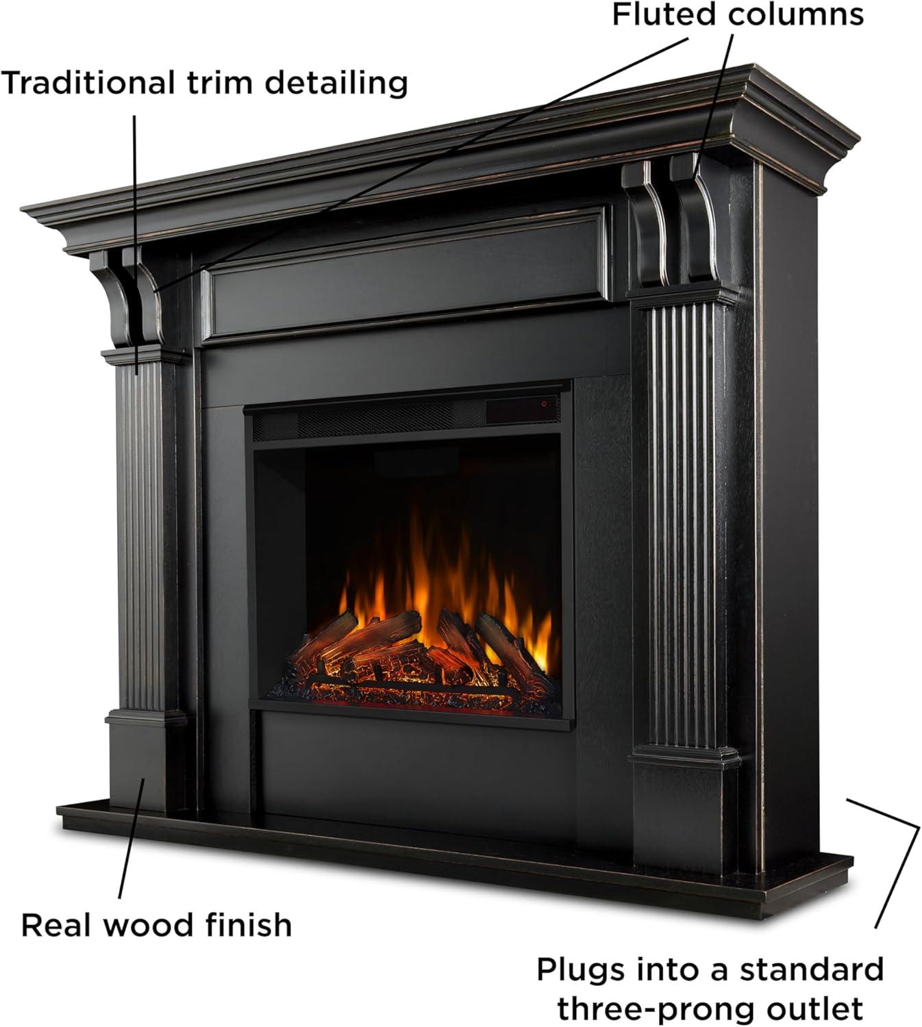 Ashley Blackwash 48" Electric Fireplace with Mantel