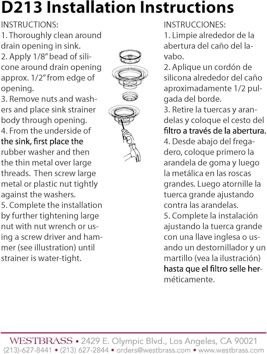 3-1/2" Wing Nut Twist Style Kitchen Sink Basket Strainer