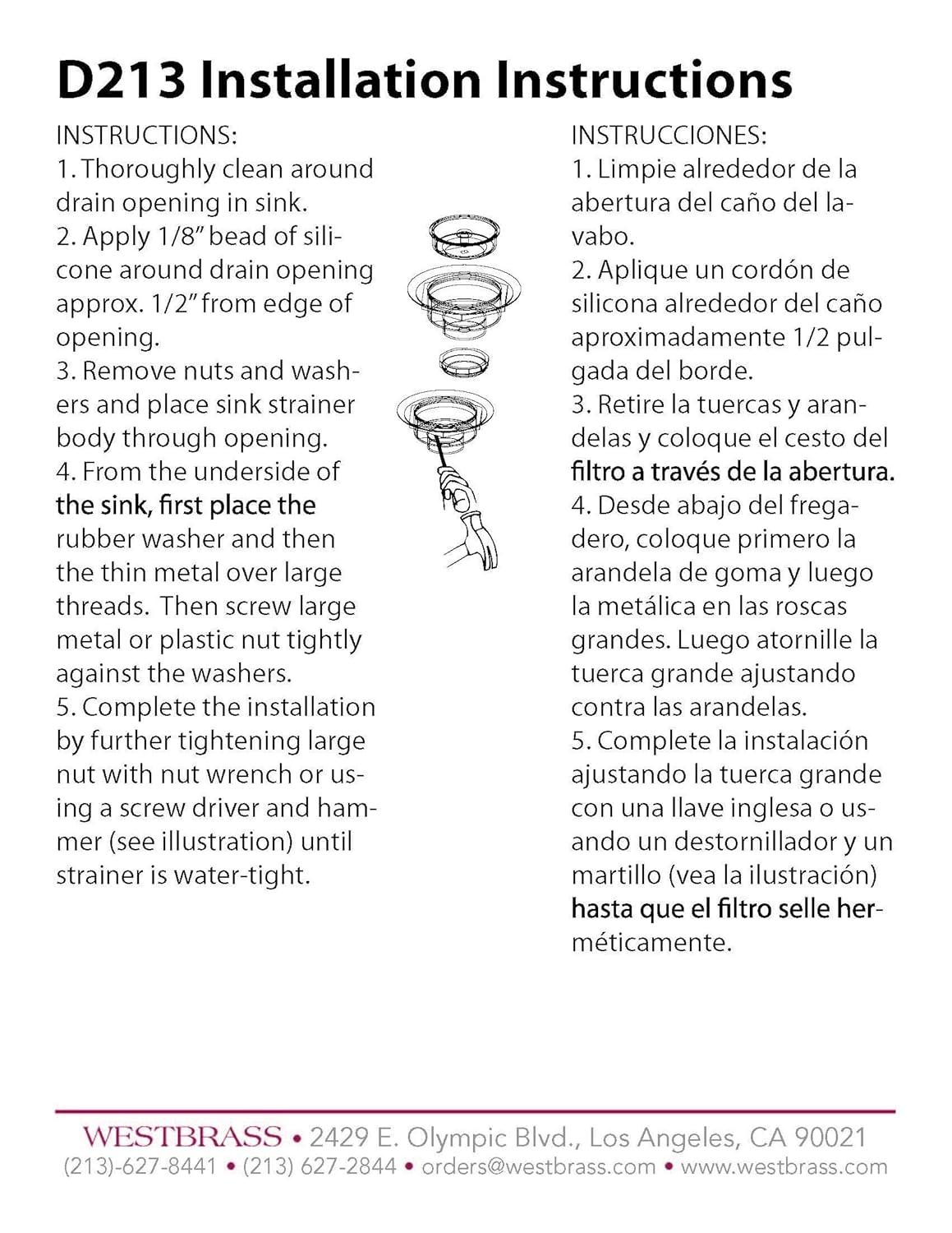 3-1/2" Wing Nut Twist Style Kitchen Sink Basket Strainer