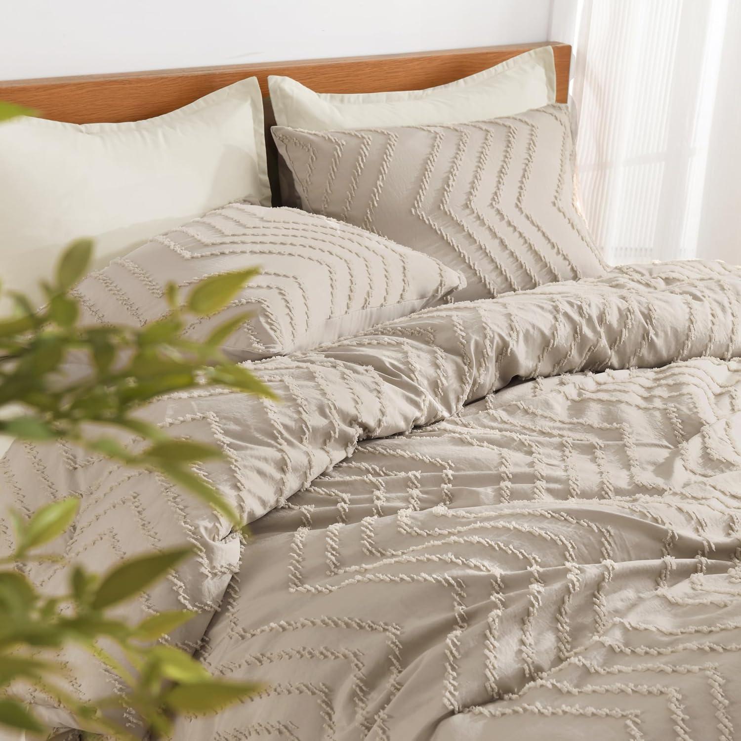 Comforter Bedding Set Khaki - 3 Piece - Queen