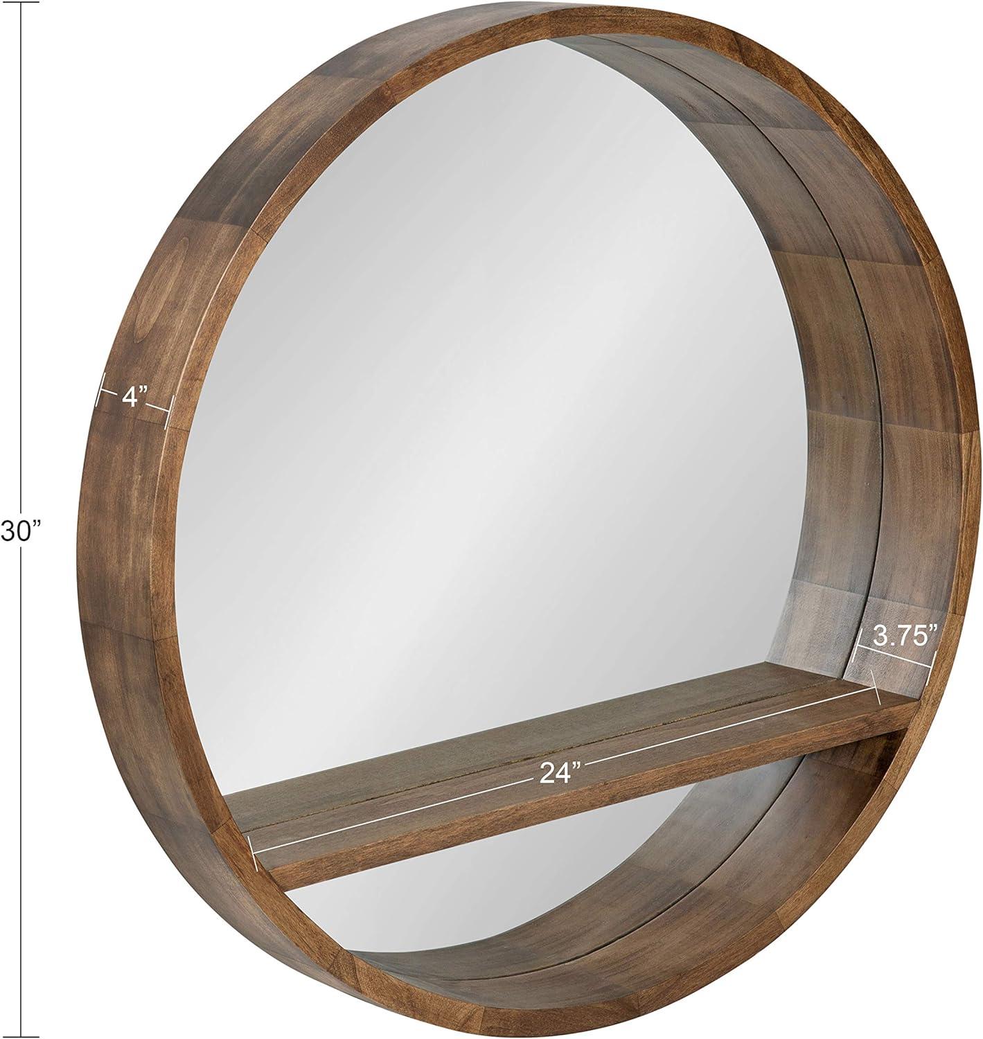 Shane Flat Wall Mirror with Shelves