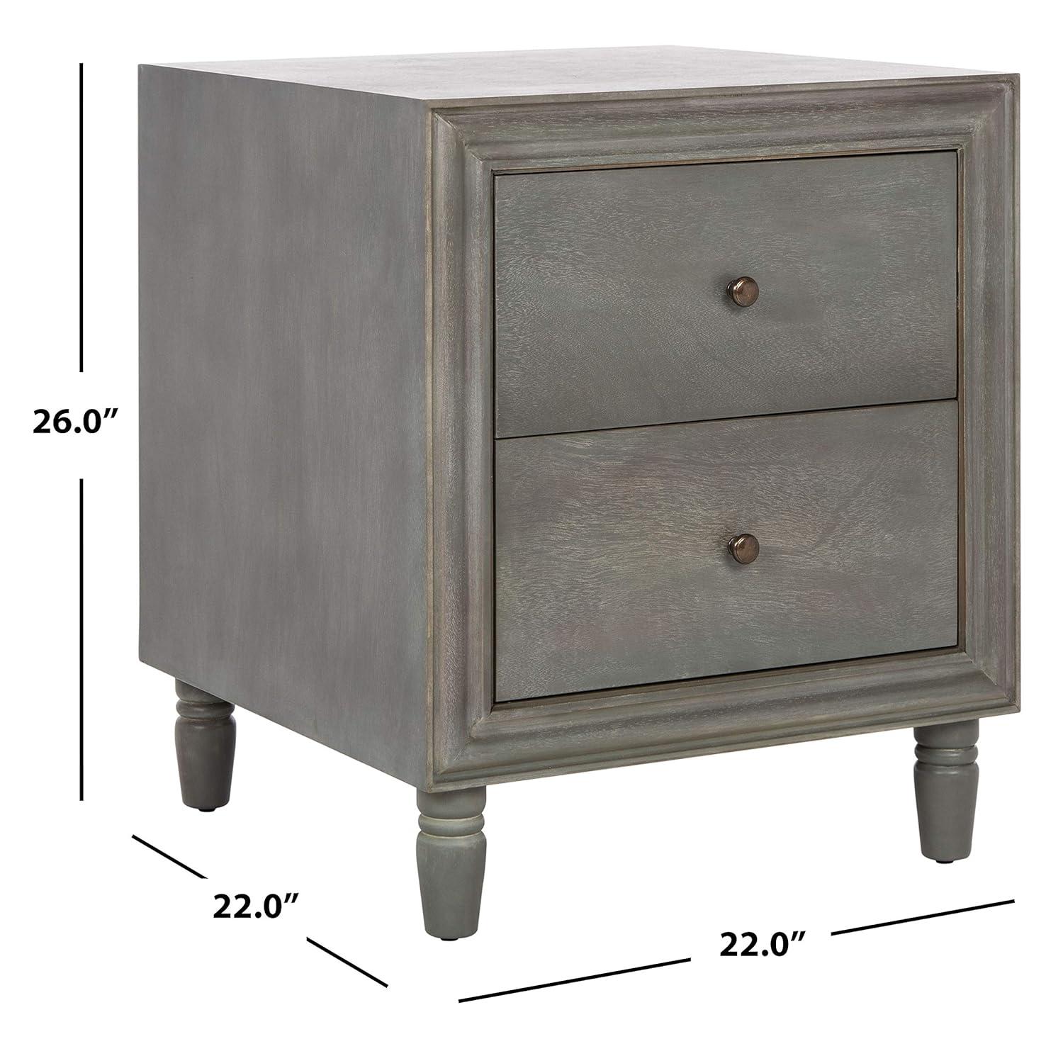 Blaise Nightstand With Storage - AMH6605 - Ash Grey - Safavieh Couture